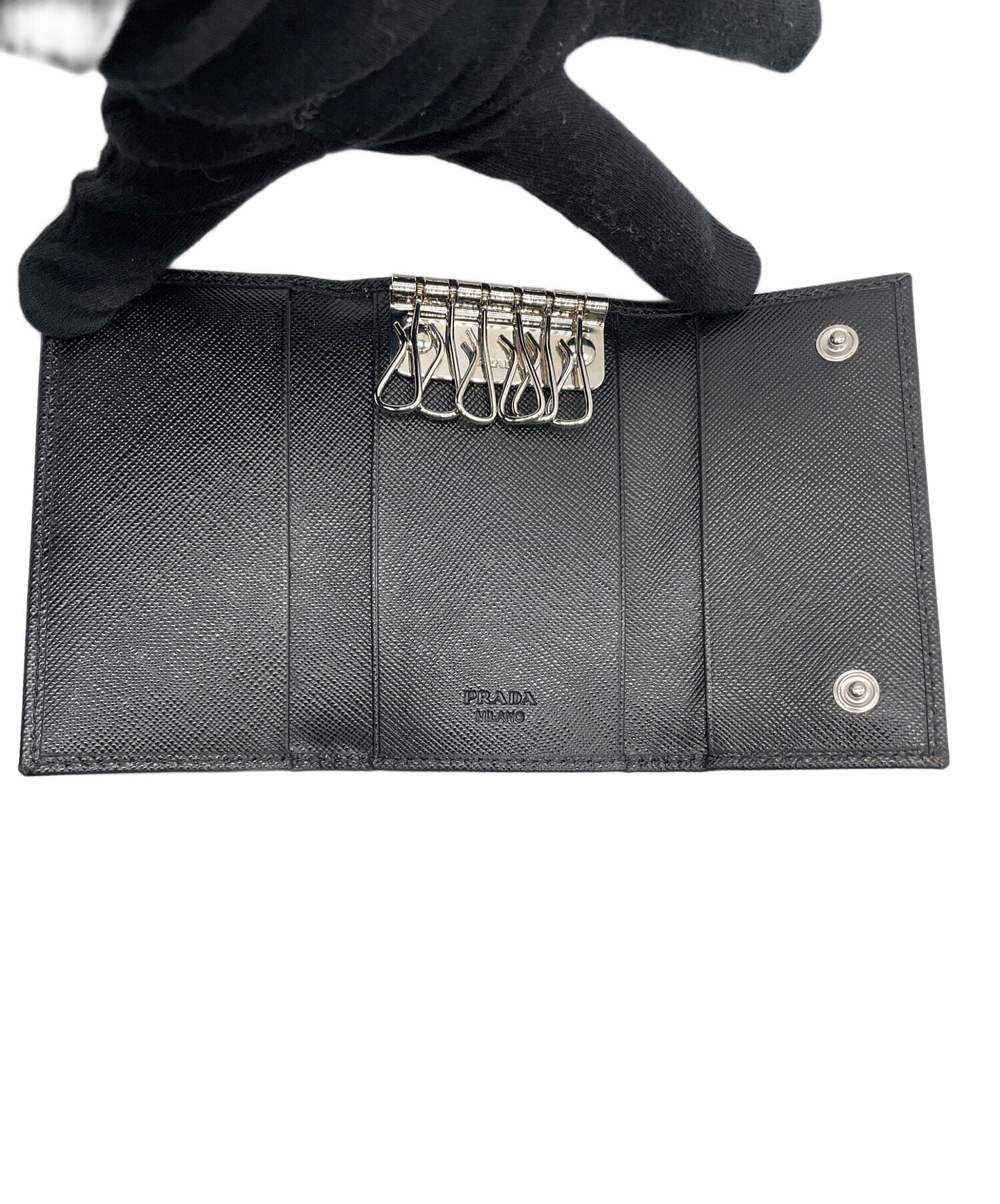 [Pre-owned] PRADA Saffiano Key Case