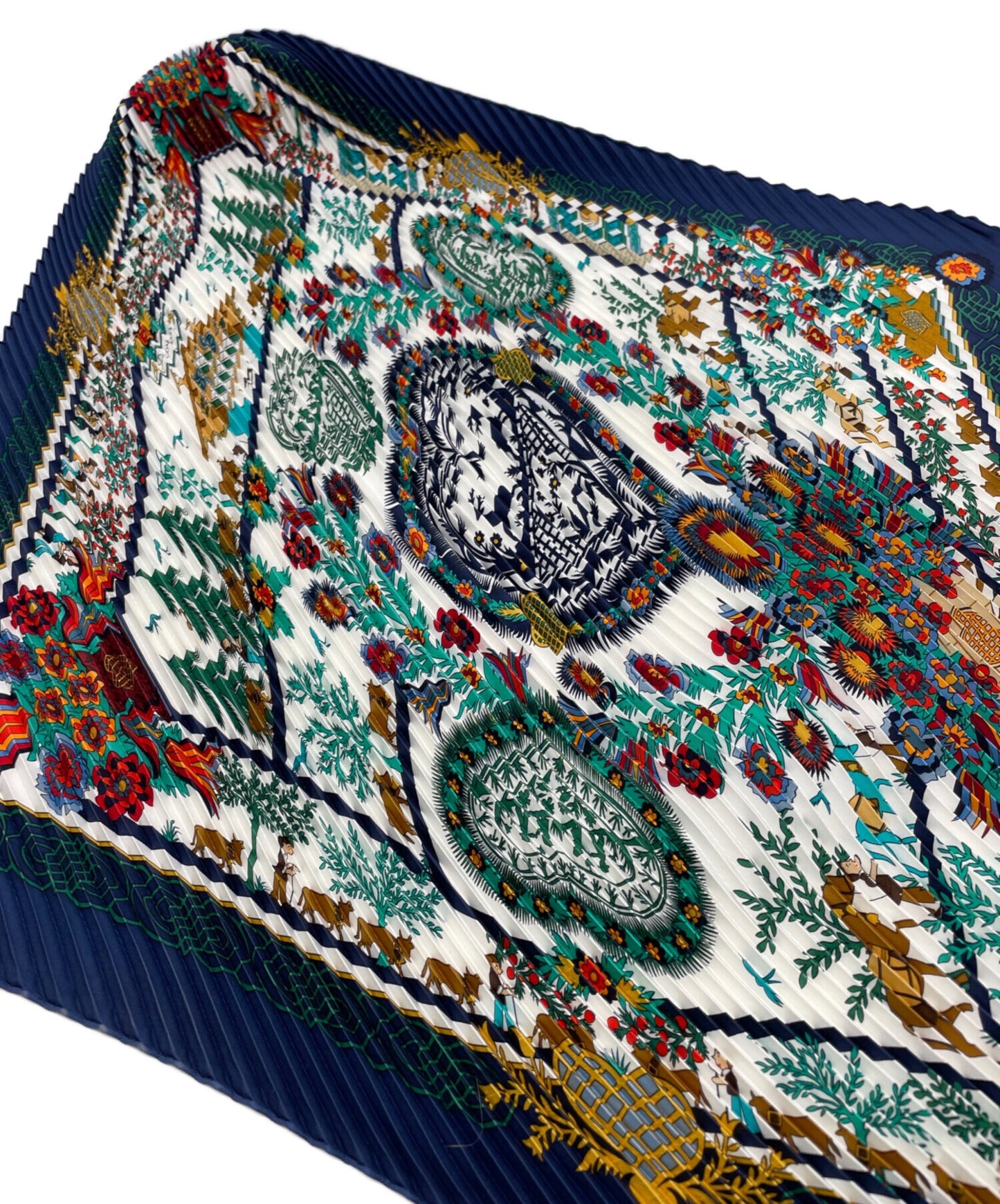 [Pre-owned] HERMES pleated scarf