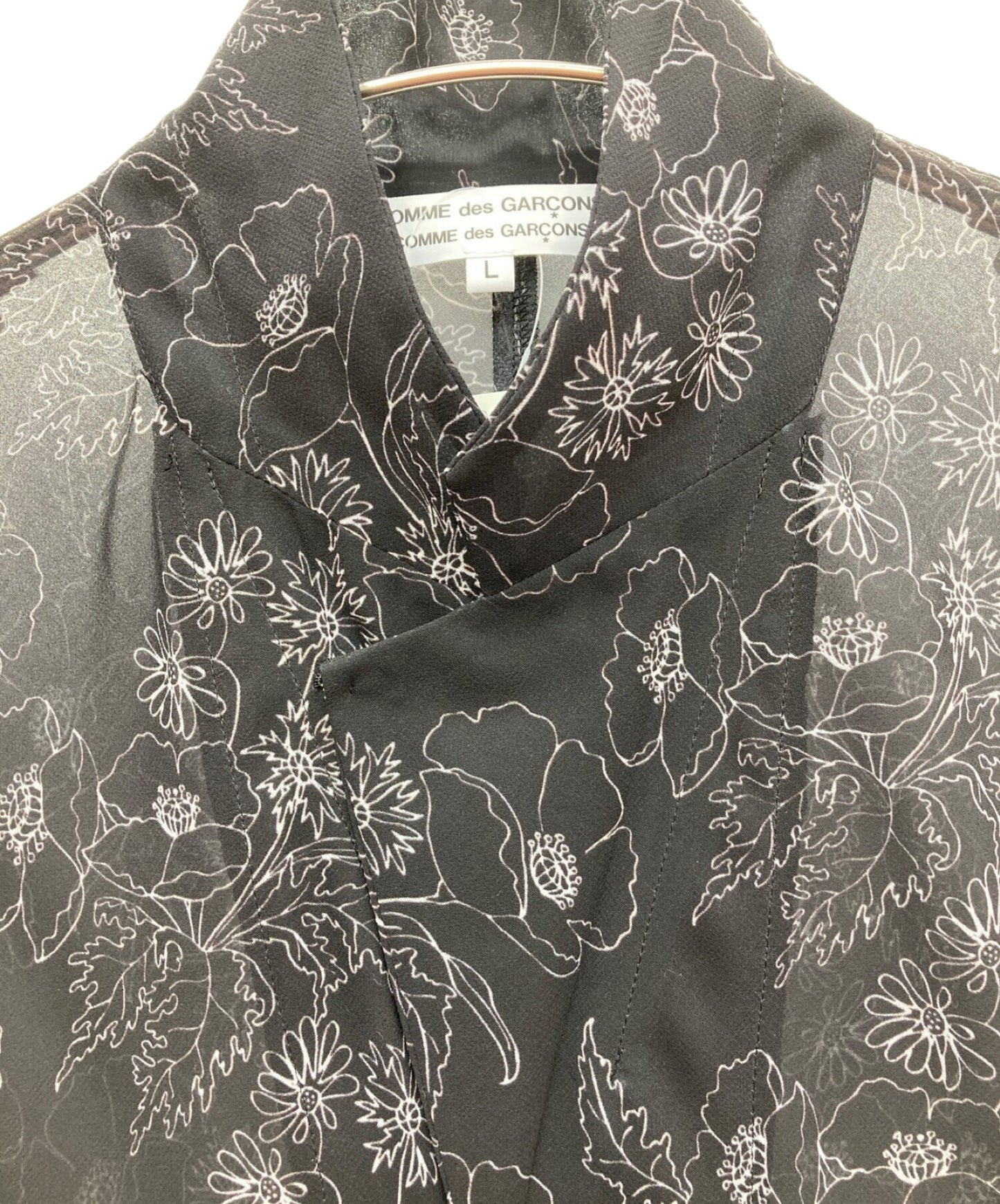 [Pre-owned] COMME des GARCONS COMME des GARCONS see-through shirt with a floral pattern RE-O006