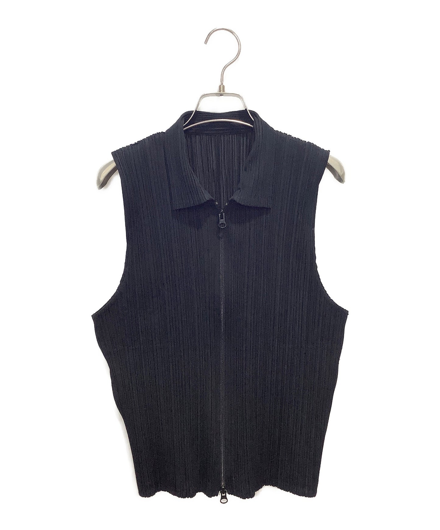 [Pre-owned] PLEATS PLEASE Sleeveless Zip Blouse PP04-JE384