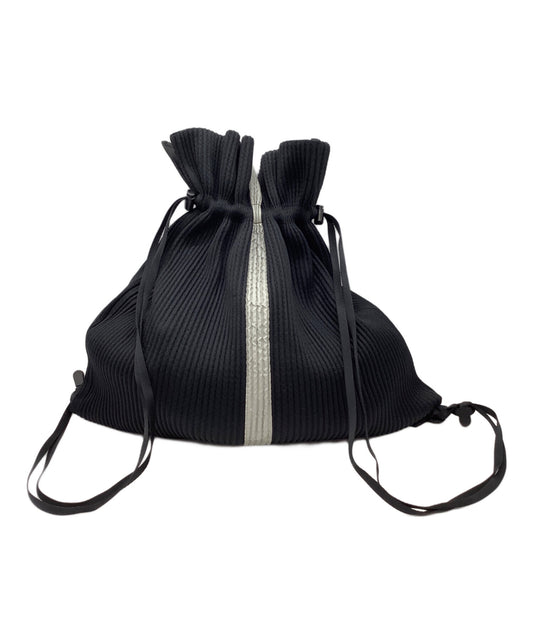 [Pre-owned] ISSEY MIYAKE Pleated Drawstring Bag IM03AG100