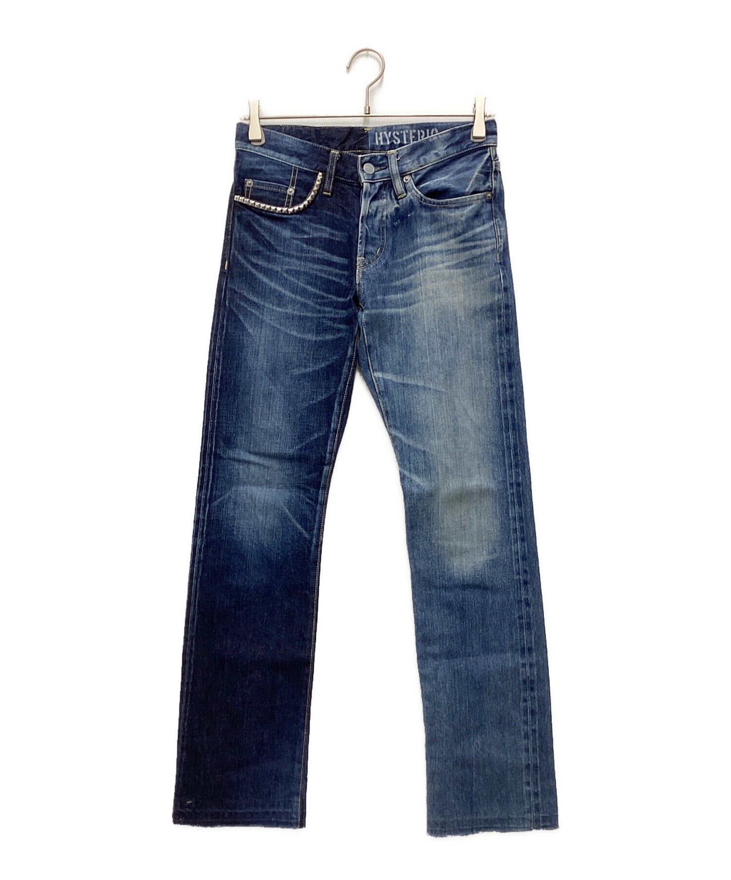 [Pre-owned] Hysteric Glamour HRLR Processed Denim Slim Straight 0241AP12