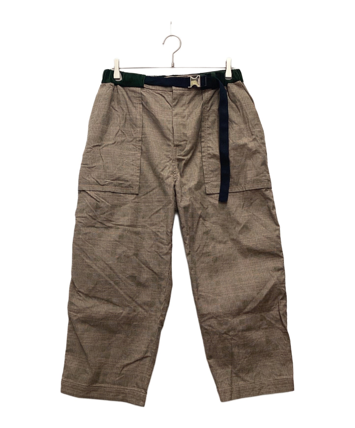 [Pre-owned] sacai Adjustable-Buckle Check-Pattern Pants 21-02484M