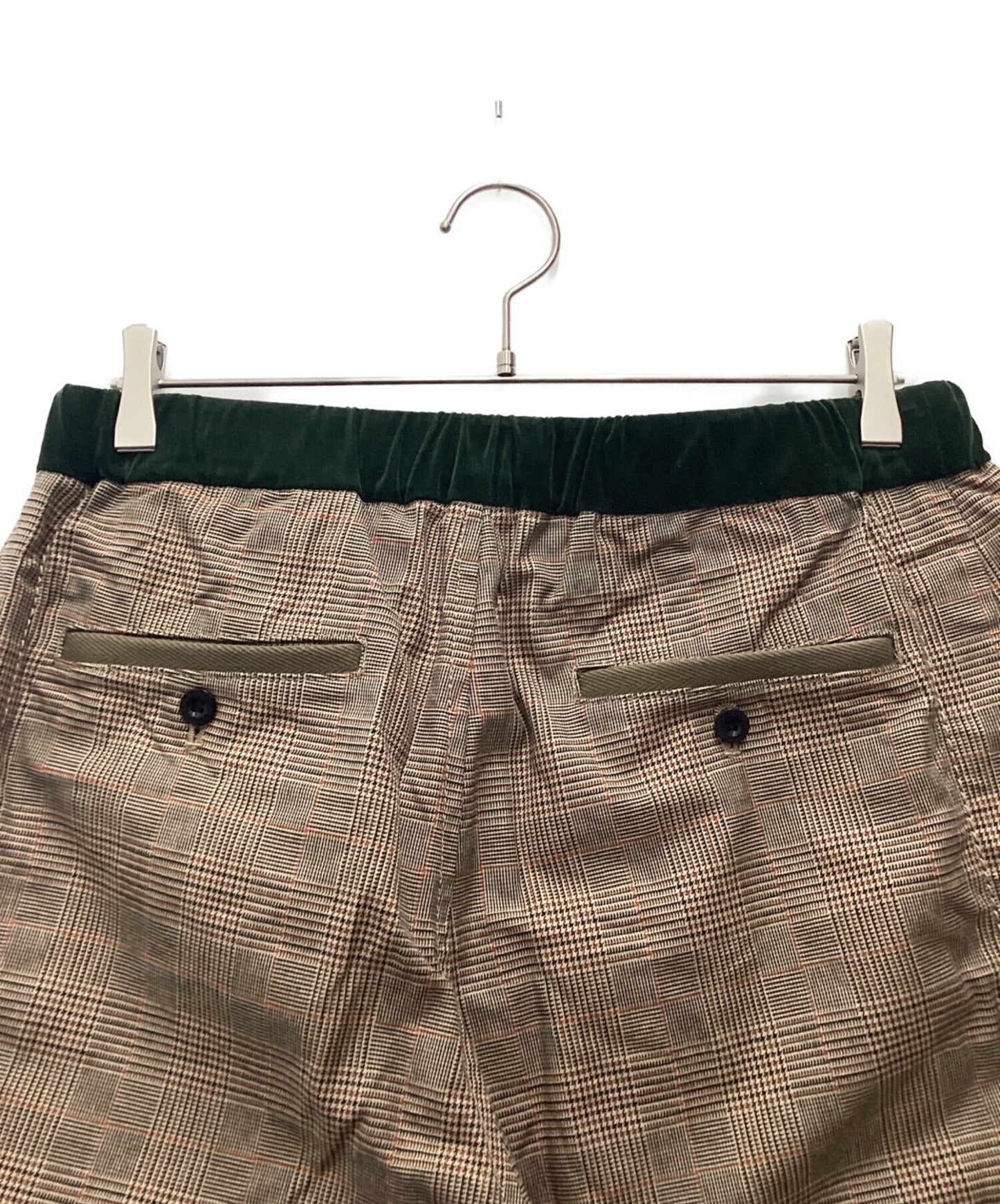 [Pre-owned] sacai Adjustable-Buckle Check-Pattern Pants 21-02484M