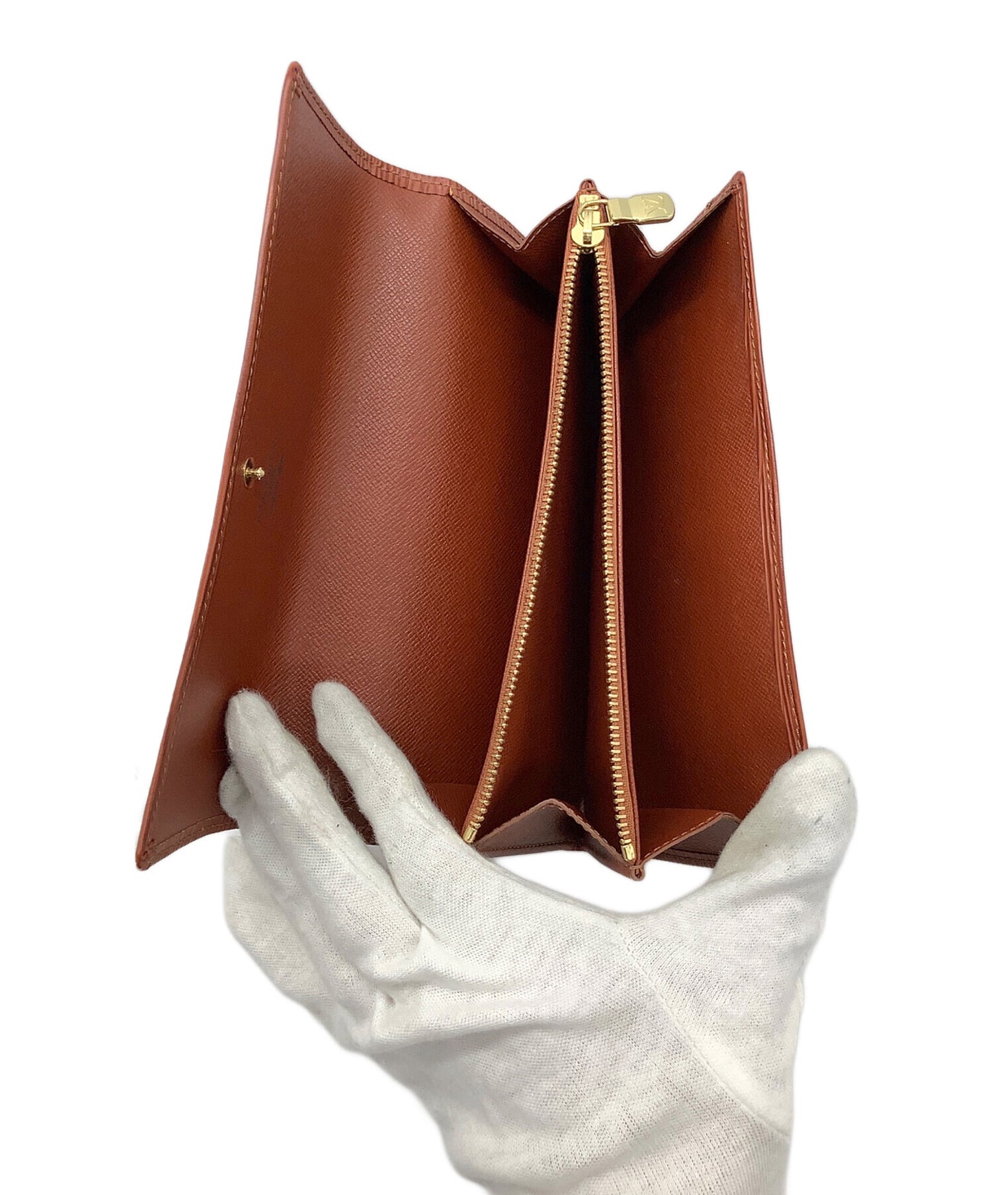 [Pre-owned] LOUIS VUITTON Long Wallet Epi Pochette Portmonnais Credit Card Pocket Internal Deterioration M63573