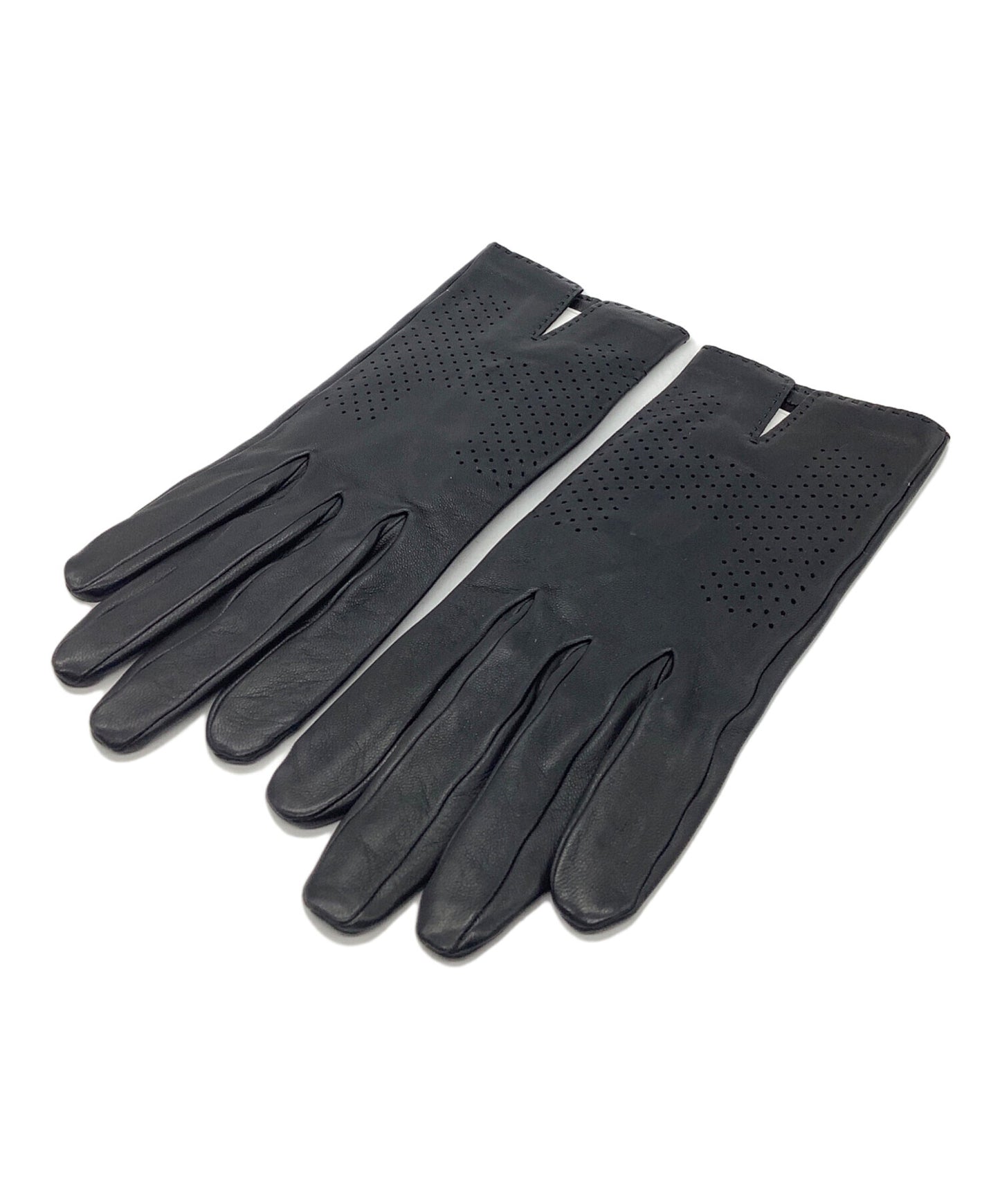 [Pre-owned] HERMES Leather gloves HERMES lambskin black