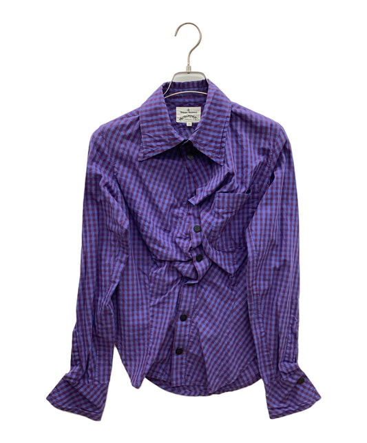 [Pre-owned] Vivienne Westwood ANGLOMANIA Back print shaped blouse