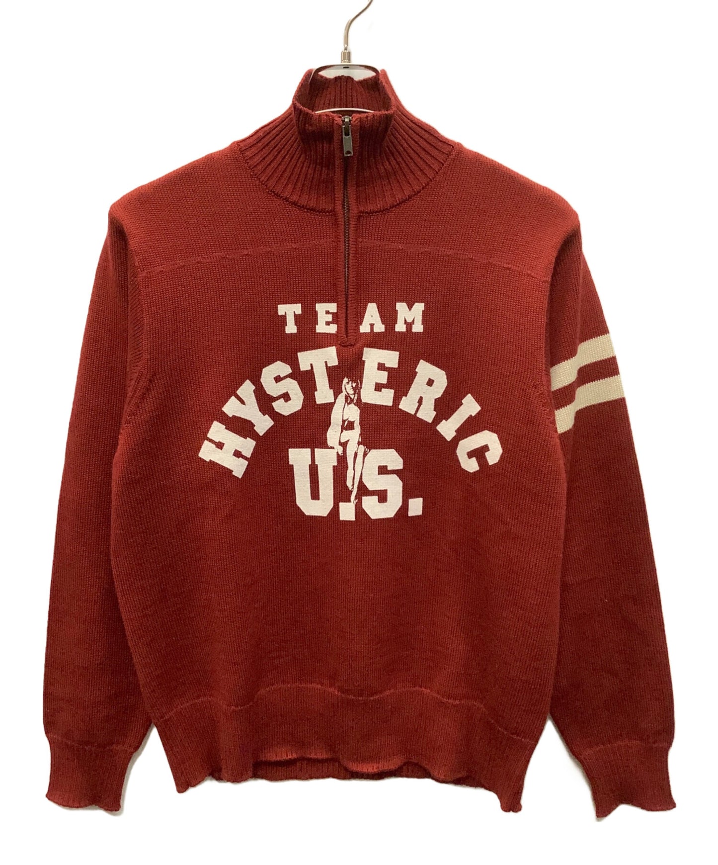 [Pre-owned] Hysteric Glamour half-zip knit 02243NS10