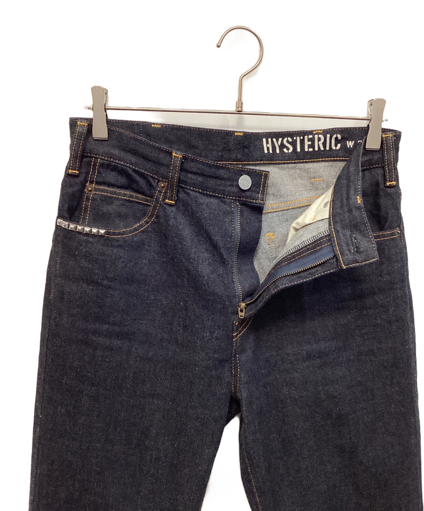 [Pre-owned] Hysteric Glamour Studded denim flared pants 02243AP57
