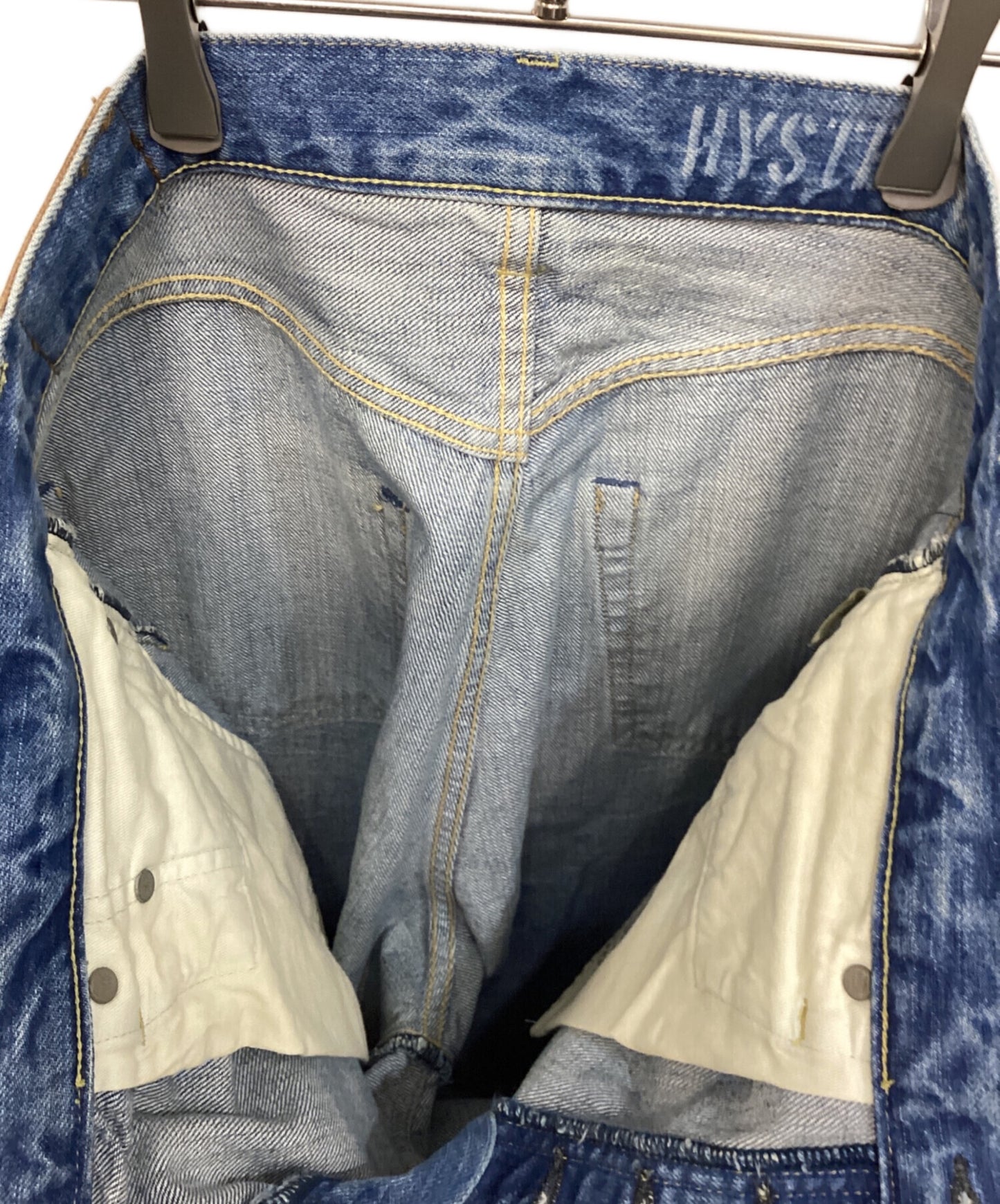 [Pre-owned] Hysteric Glamour RW CLASH processed 60'S XX denim straight pants 02233AP15