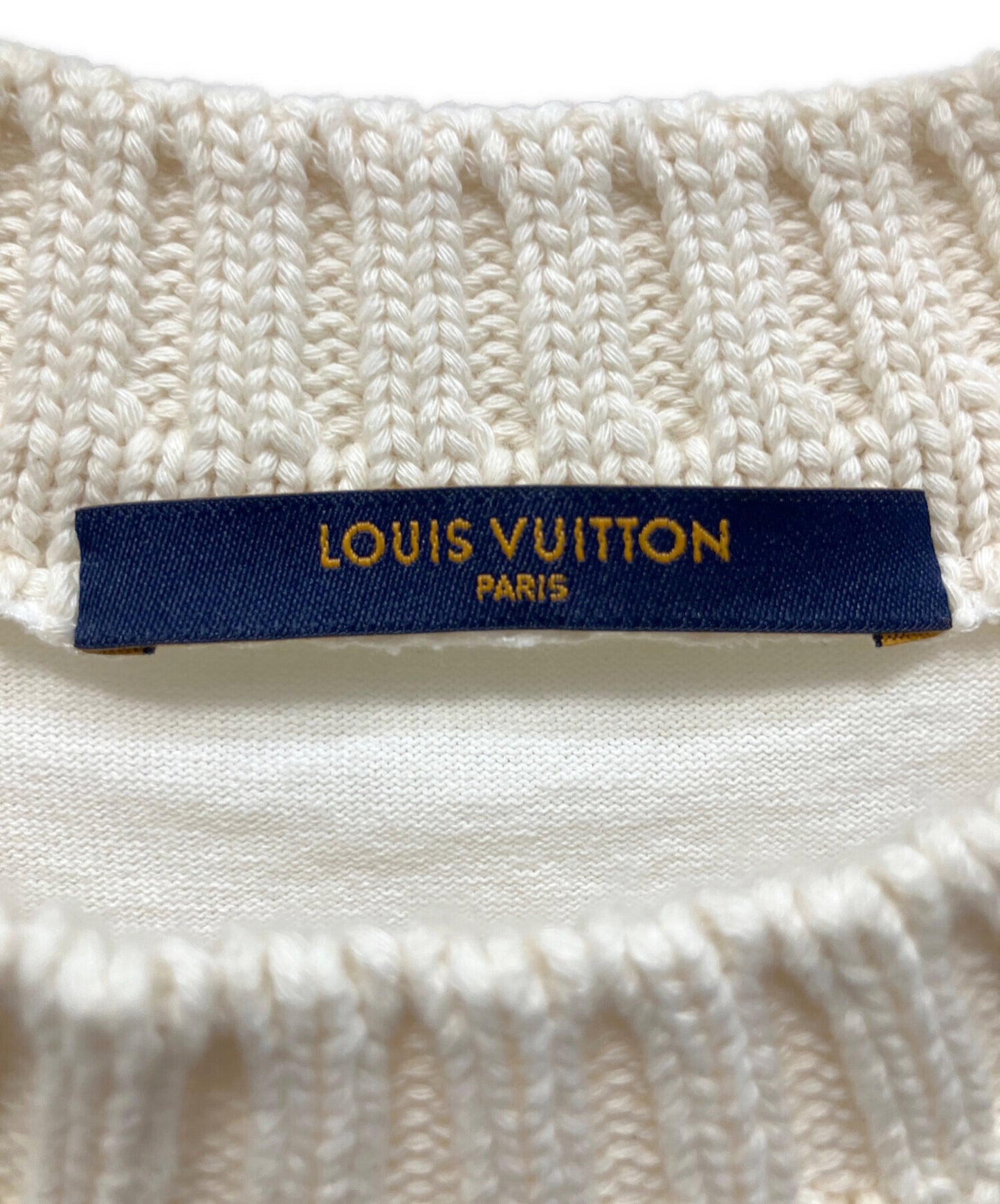 [Pre-owned] LOUIS VUITTON Logo Embroidery Knit Mock Neck T-Shirt RM221M NPL HMY01W