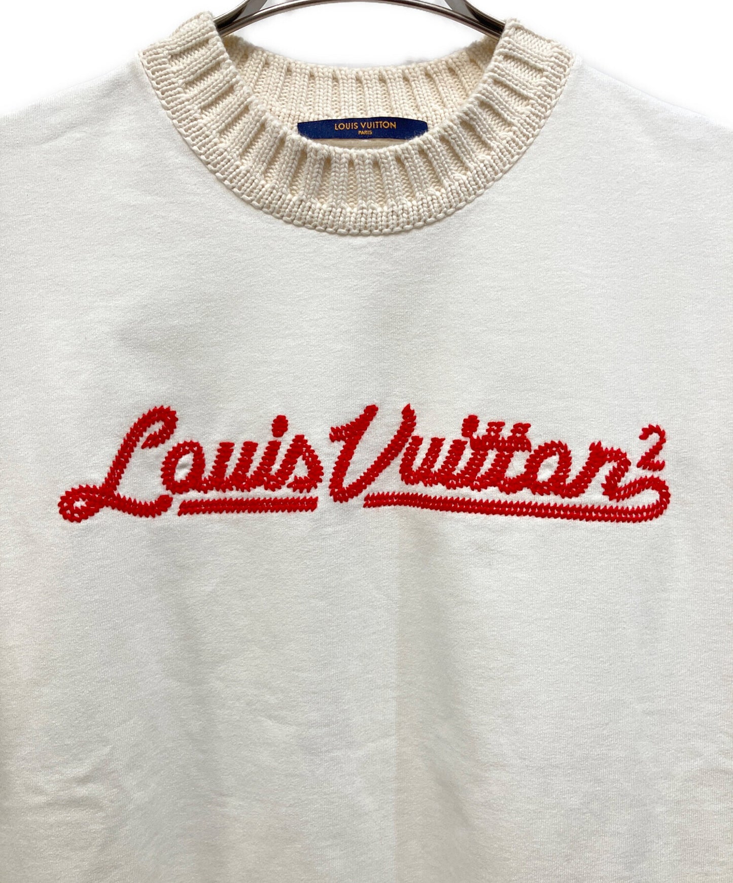 [Pre-owned] LOUIS VUITTON Logo Embroidery Knit Mock Neck T-Shirt RM221M NPL HMY01W