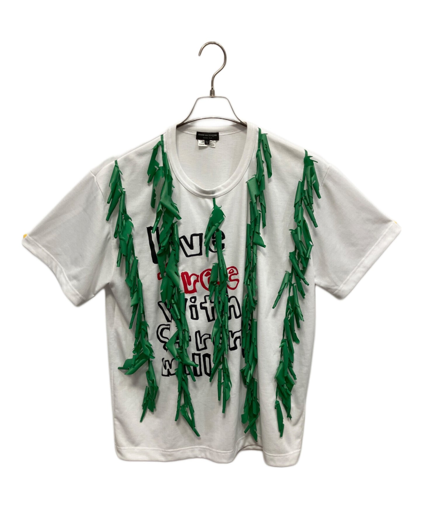 [Pre-owned] COMME des GARCONS HOMME PLUS Leaf decoration message logo AD2023 Short-sleeved cut and sewn PM-T022