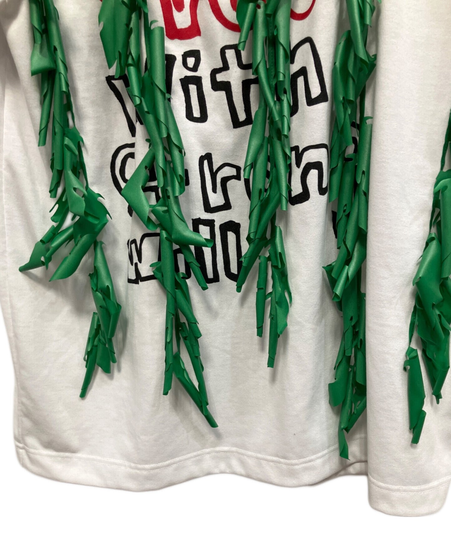 [Pre-owned] COMME des GARCONS HOMME PLUS Leaf decoration message logo AD2023 Short-sleeved cut and sewn PM-T022