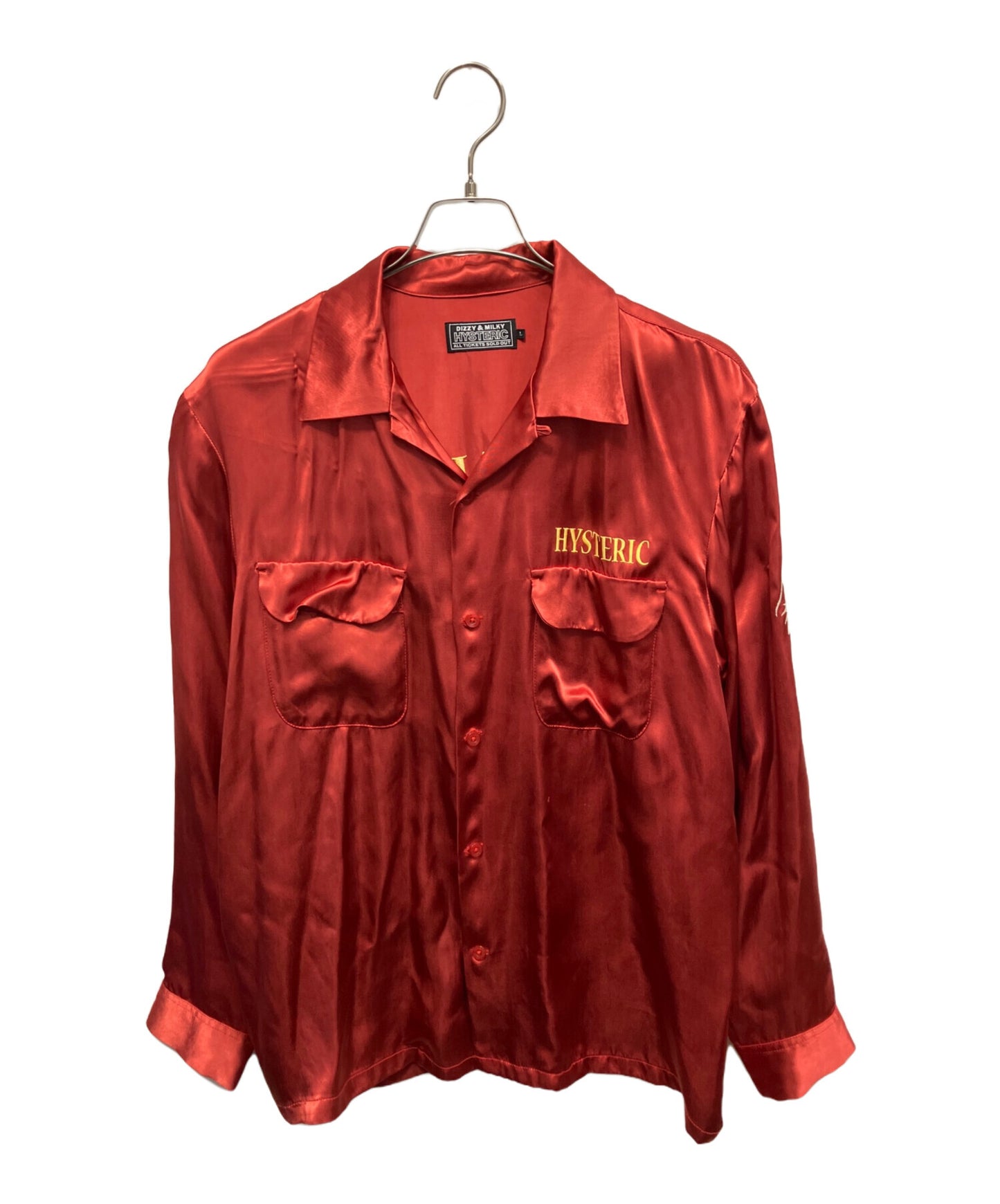 [Pre-owned] Hysteric Glamour BLACK PANTHER embroidered souvenir shirt, long sleeve shirt 02241AH14