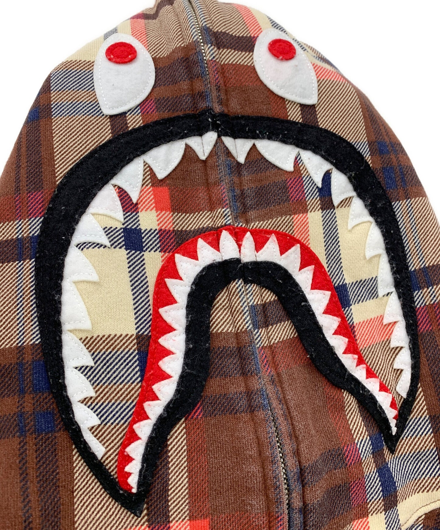 [Pre-owned] A BATHING APE Love Gene Check Shark Hoodie