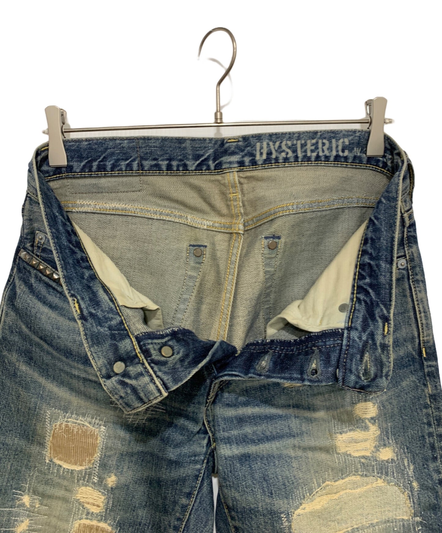 [Pre-owned] Hysteric Glamour Damaged denim pants 0242AP03