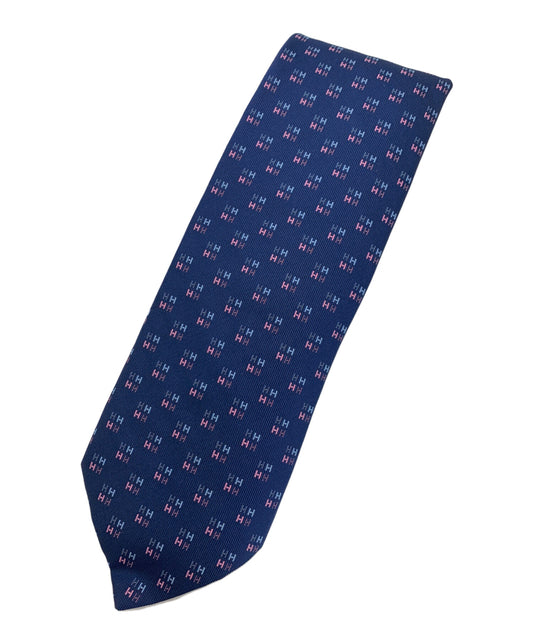 [Pre-owned] HERMES H logo silk tie 656192T