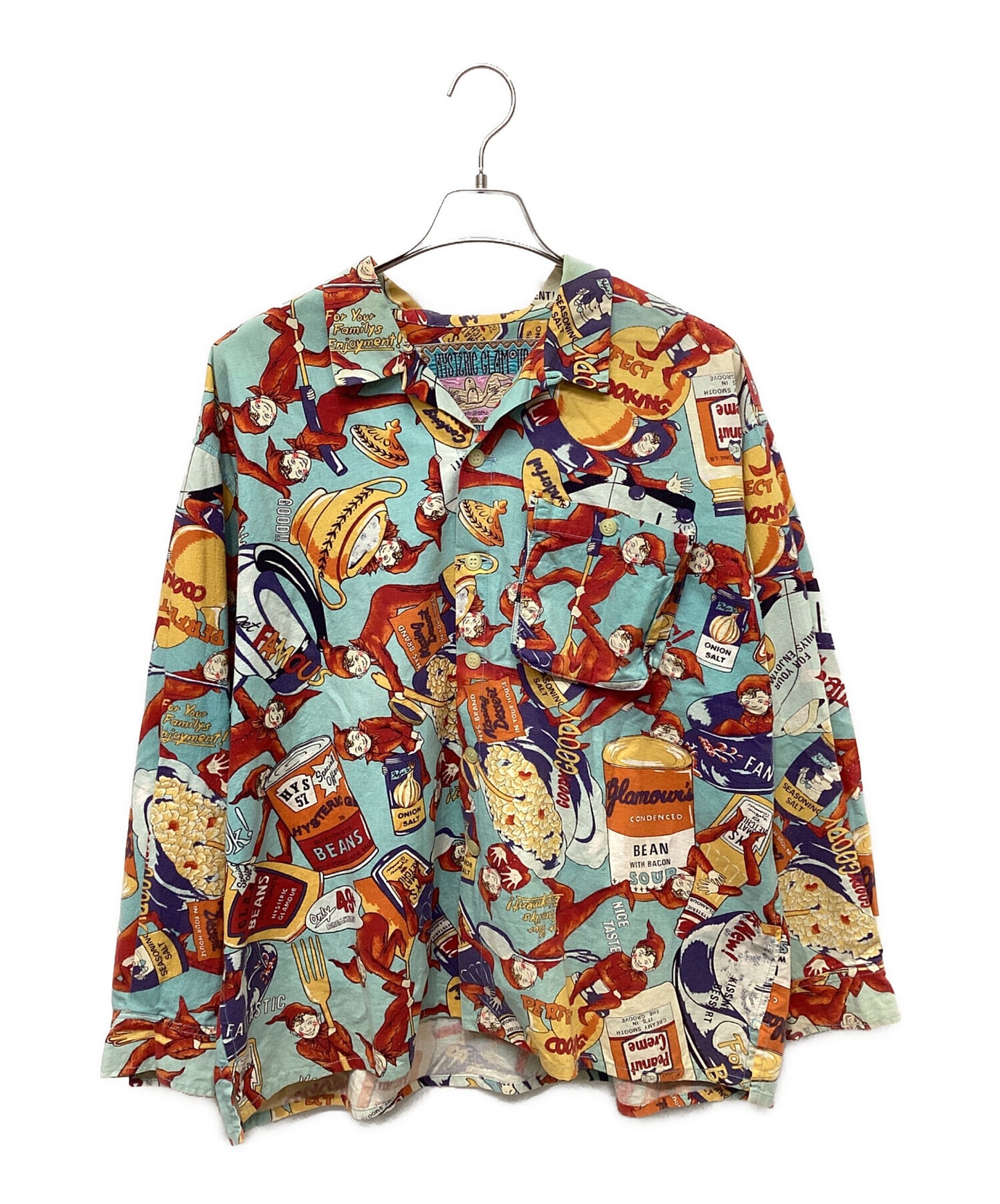 [Pre-owned] Hysteric Glamour open-collared shirt with all-over pattern