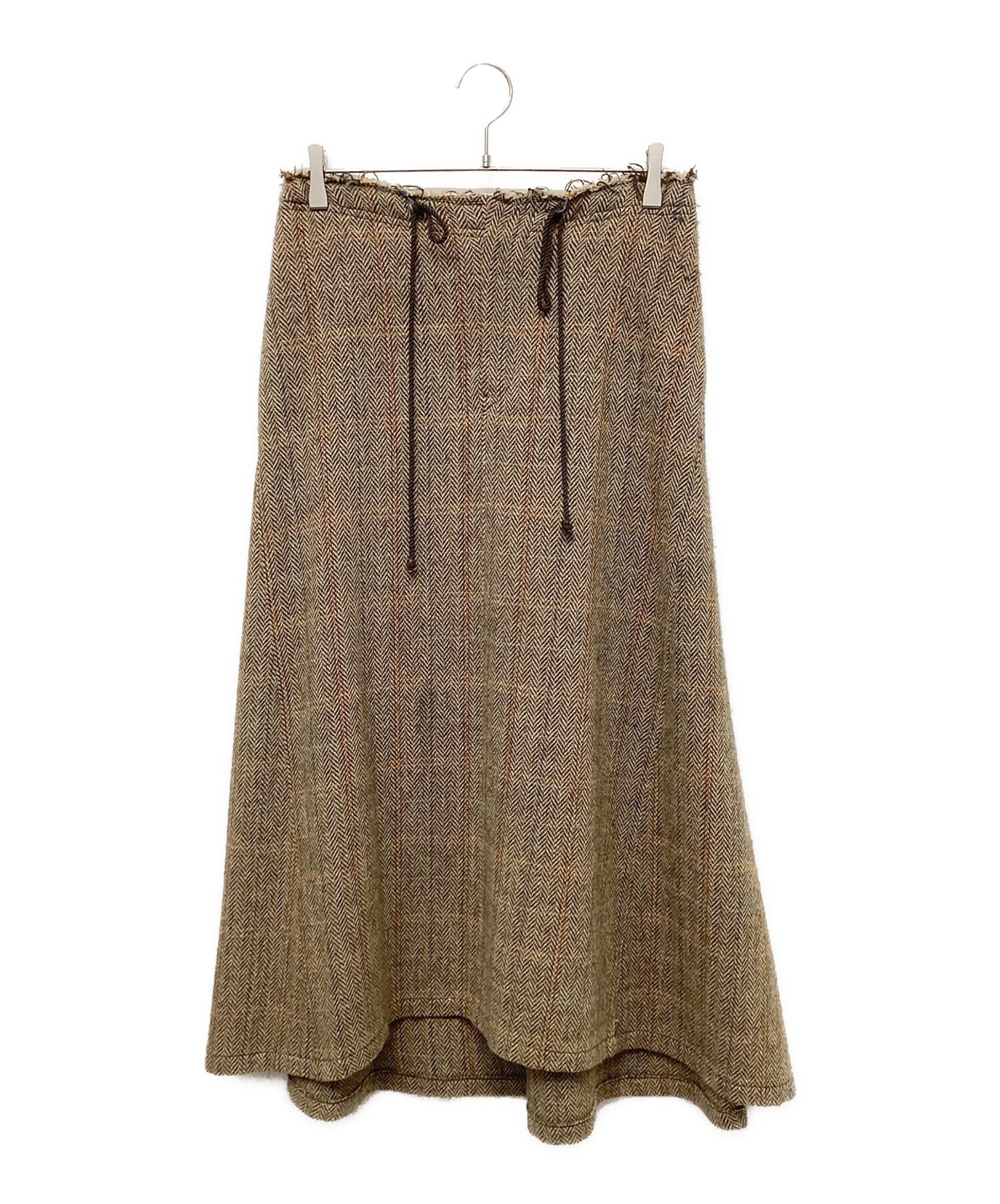 [Pre-owned] Y's WOOL BRITISH TWEED BACK DROP SKIRT YE-S15-109