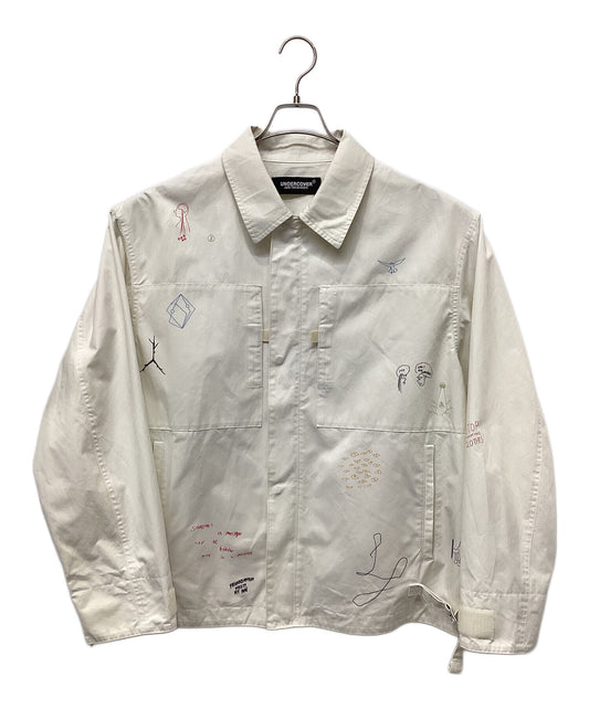 [Pre-owned] UNDERCOVER Sketch Allover Pattern Co Weather Zip Blouson UC2D4212