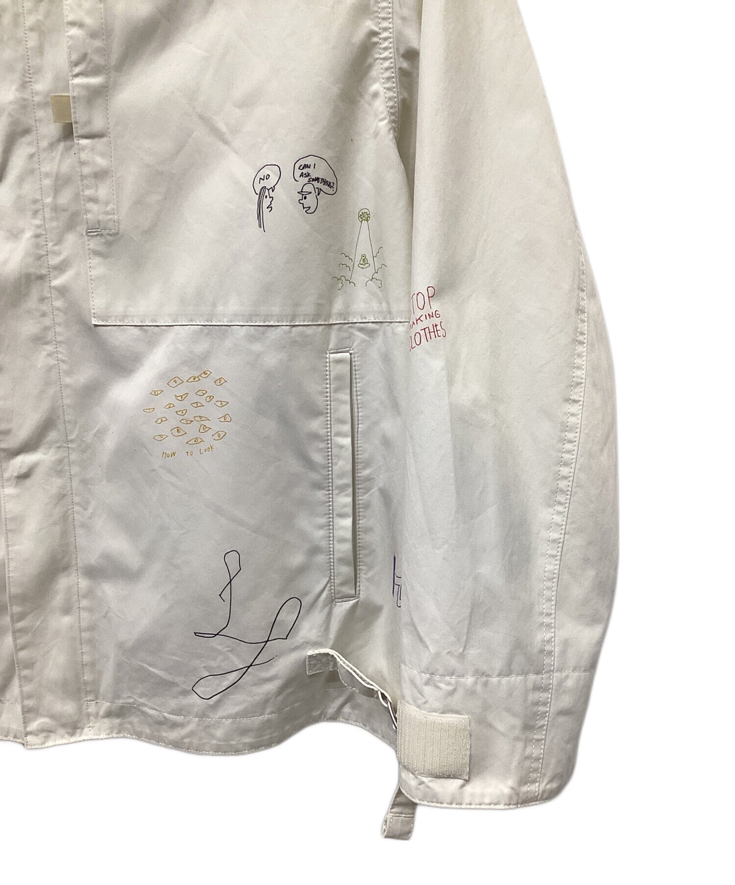 [Pre-owned] UNDERCOVER Sketch Allover Pattern Co Weather Zip Blouson UC2D4212