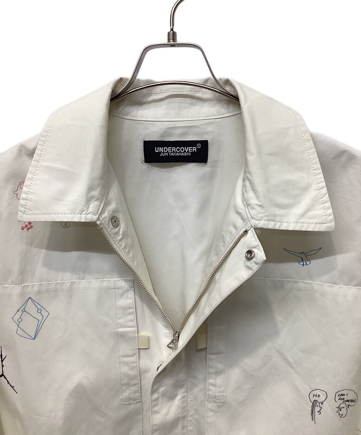 [Pre-owned] UNDERCOVER Sketch Allover Pattern Co Weather Zip Blouson UC2D4212