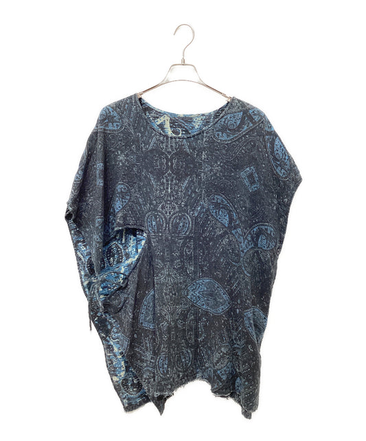 [Pre-owned] Y's COTTON GAUZE INDIAN JACQUARD PRINT SLASH FRENCH BLOUSE YZ-B11-511