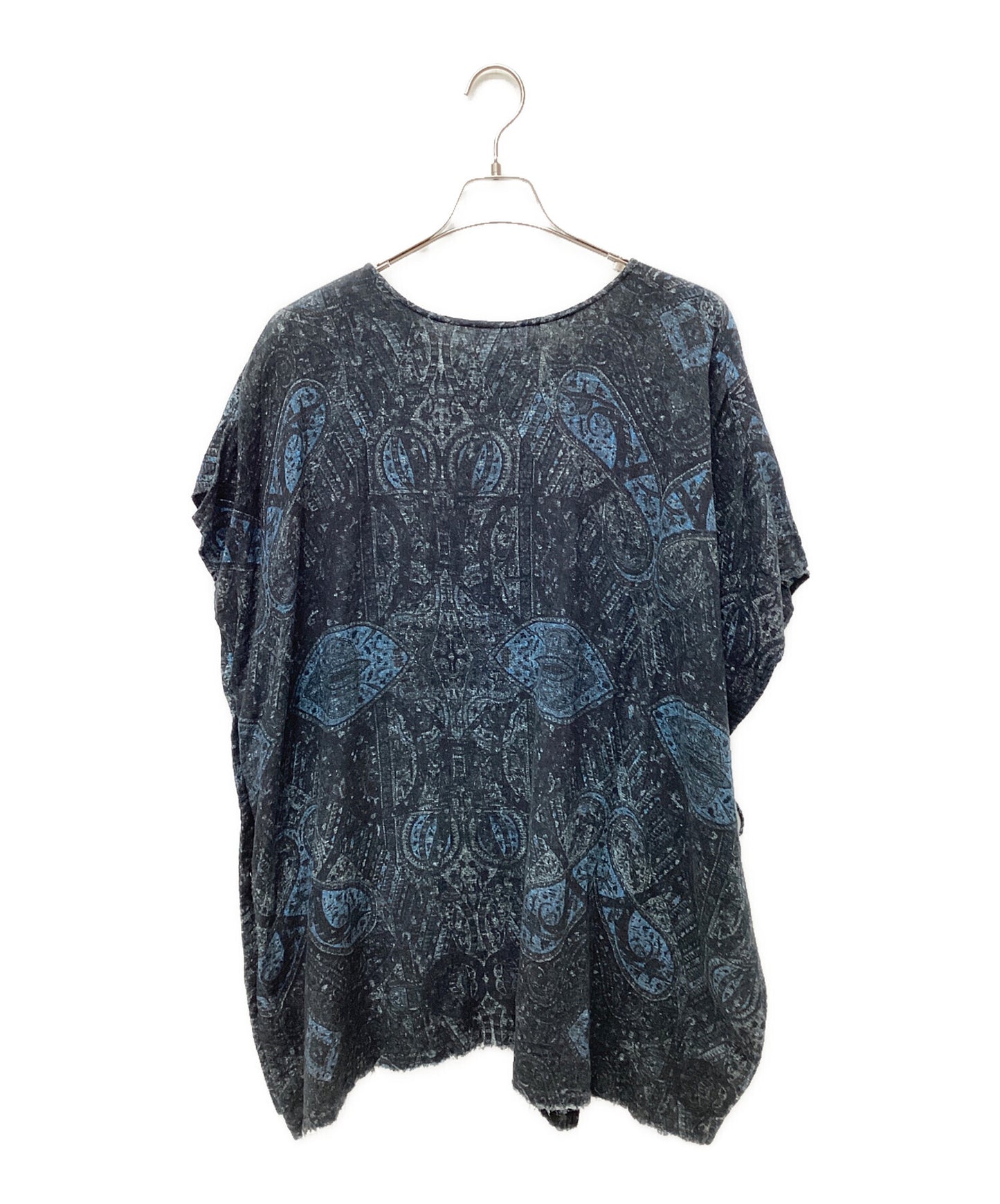 [Pre-owned] Y's COTTON GAUZE INDIAN JACQUARD PRINT SLASH FRENCH BLOUSE YZ-B11-511