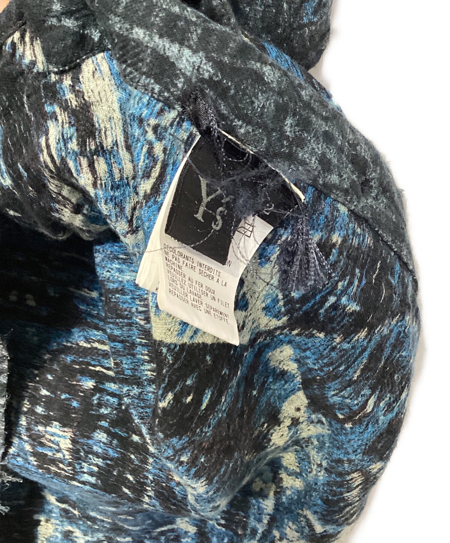 [Pre-owned] Y's COTTON GAUZE INDIAN JACQUARD PRINT SLASH FRENCH BLOUSE YZ-B11-511