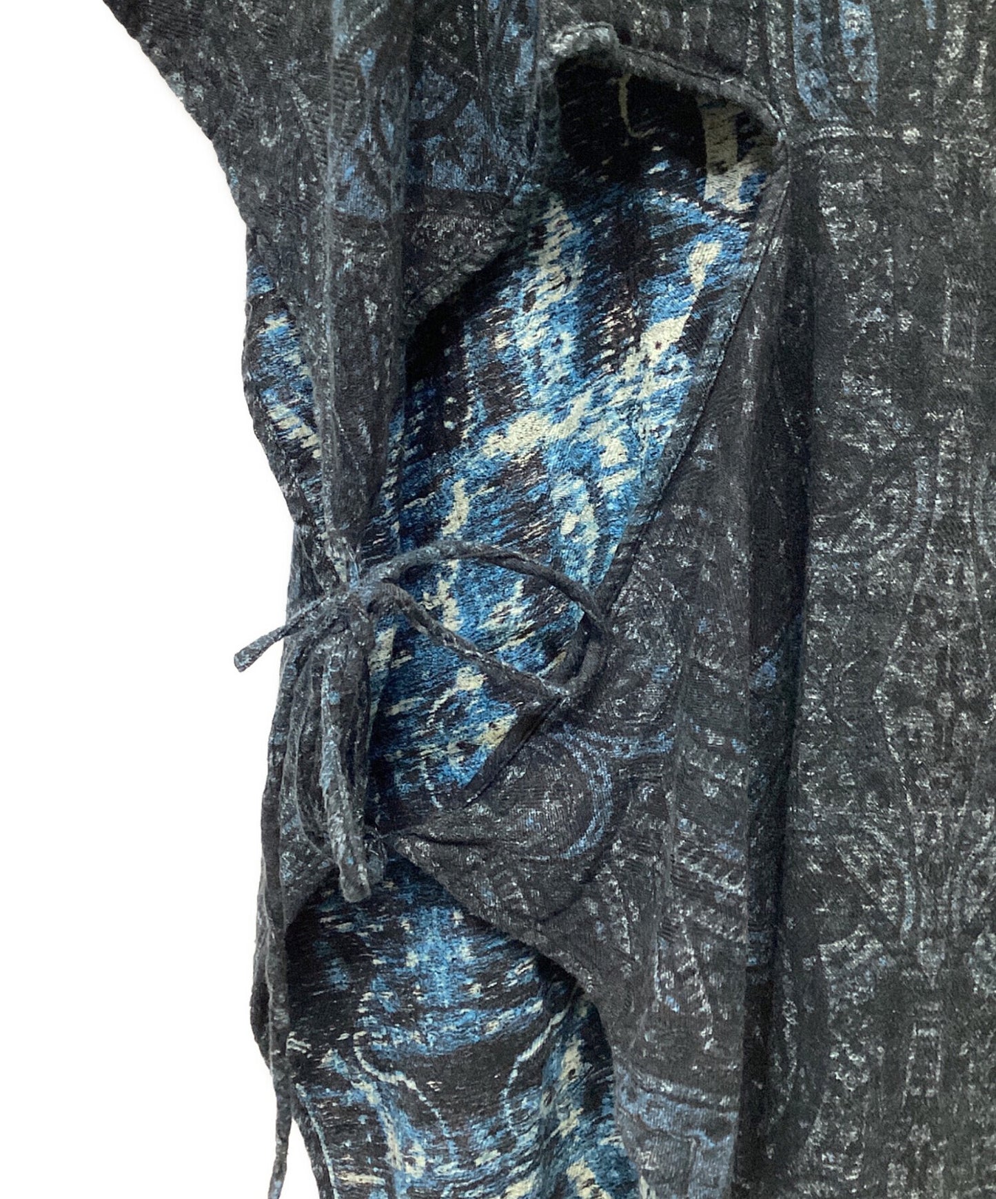 [Pre-owned] Y's COTTON GAUZE INDIAN JACQUARD PRINT SLASH FRENCH BLOUSE YZ-B11-511