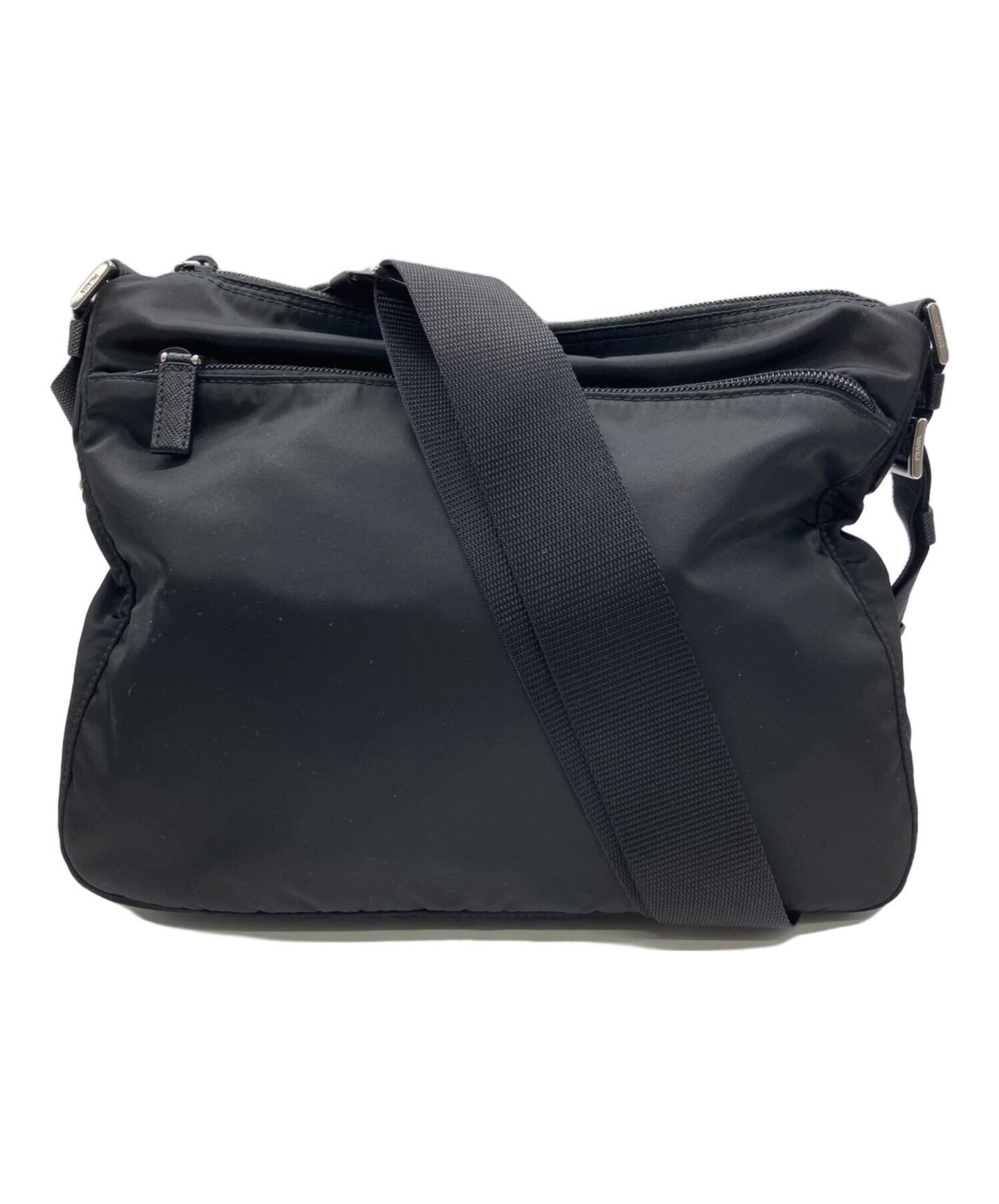 [Pre-owned] PRADA Re-Nylon Saffiano leather shoulder bag 1BC421
