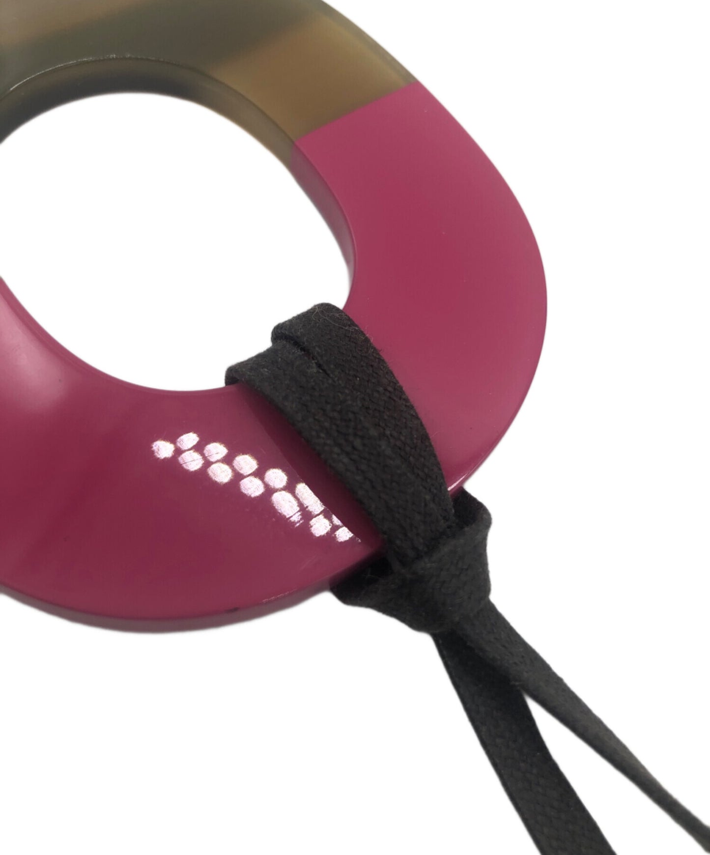 [Pre-owned] HERMES Buffalo horn pendant necklace