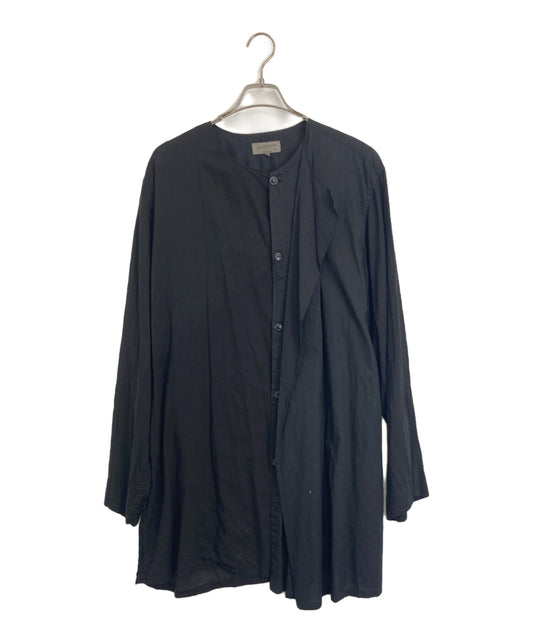 [Pre-owned] Yohji Yamamoto pour homme 18SS Double-stitched collarless shirt