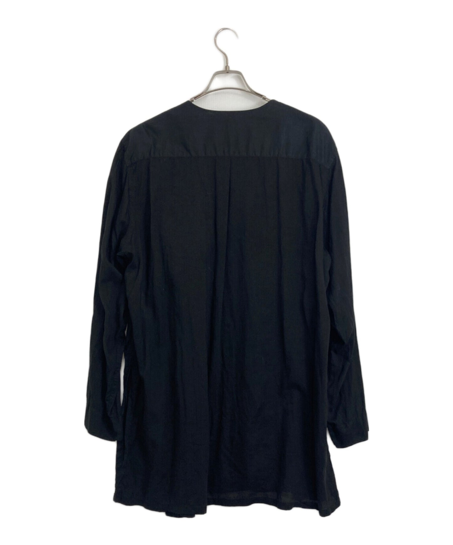 [Pre-owned] Yohji Yamamoto pour homme 18SS Double-stitched collarless shirt