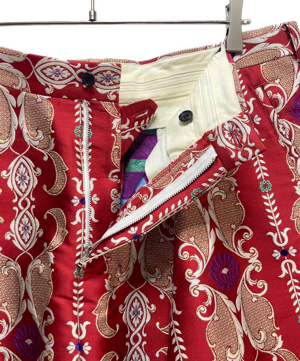 [Pre-owned] COMME des GARCONS HOMME PLUS Wide sarouel pants with all-over pattern embroidery PO-P15