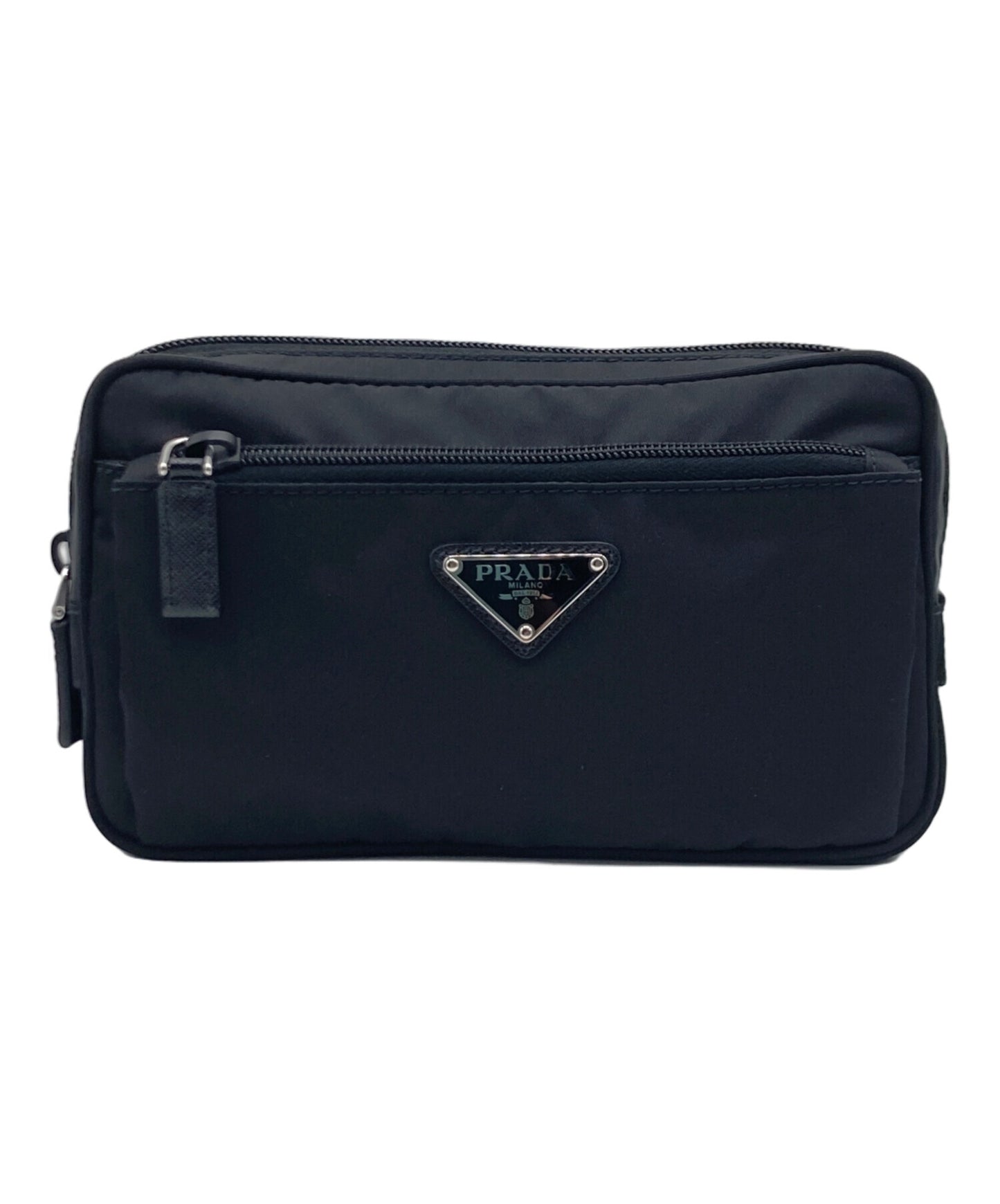 [Pre-owned] PRADA PRADA Re-Nylon x Saffiano leather belt bag 2VL977