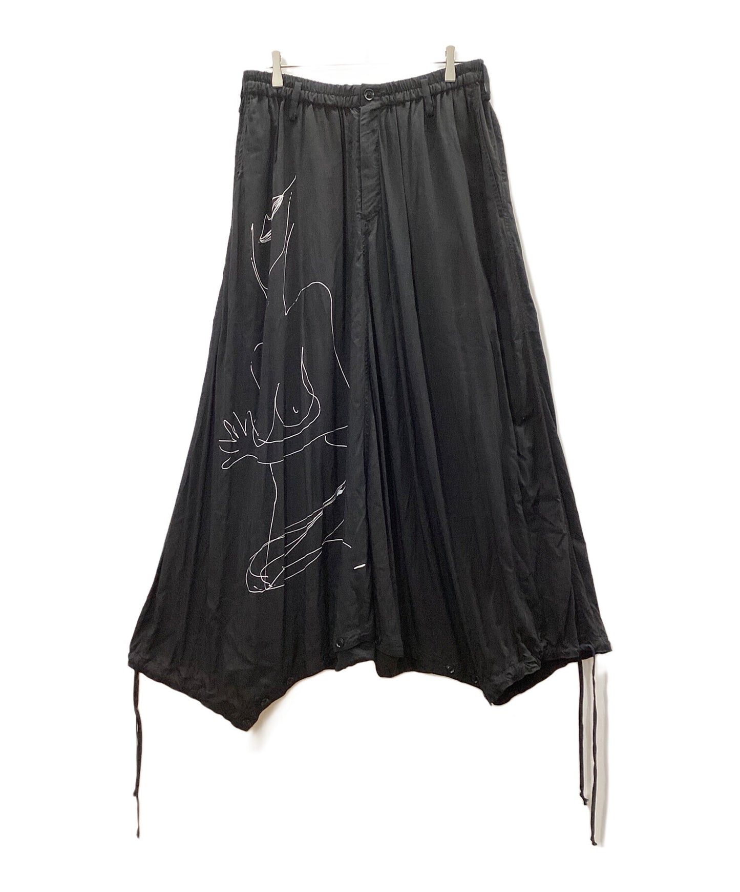 [Pre-owned] BLACK Scandal Yohji Yamamoto Nude Illustration Suluell Pants HV-S25-226
