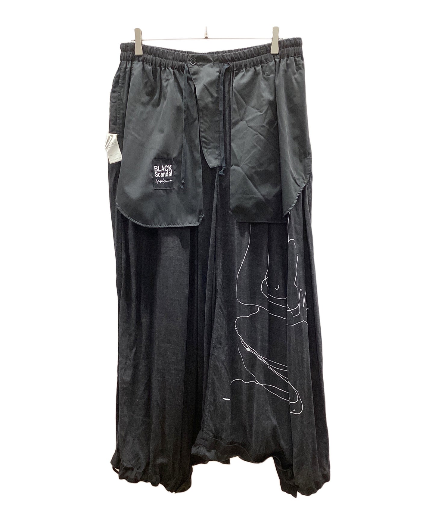 [Pre-owned] BLACK Scandal Yohji Yamamoto Nude Illustration Suluell Pants HV-S25-226