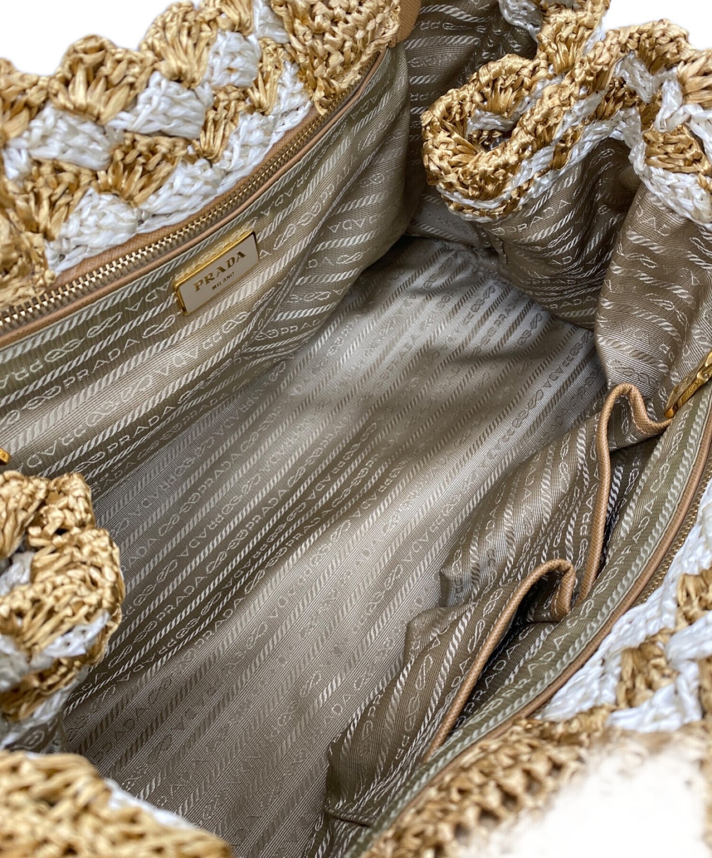 [Pre-owned] PRADA Basket Bag Canapa