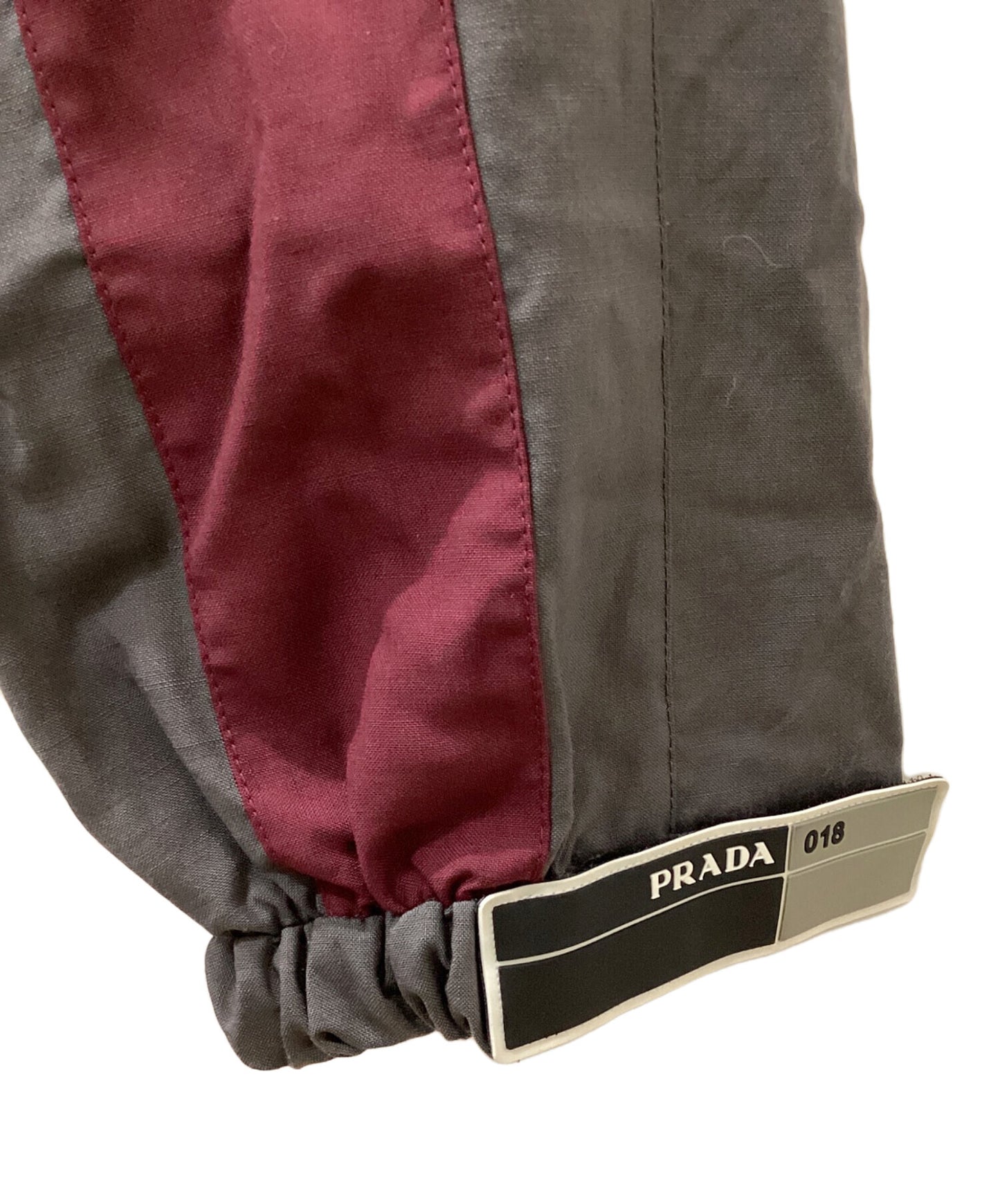 [Pre-owned] PRADA CONTRASTING BAND PANTS UP0004 S181 1QRZ