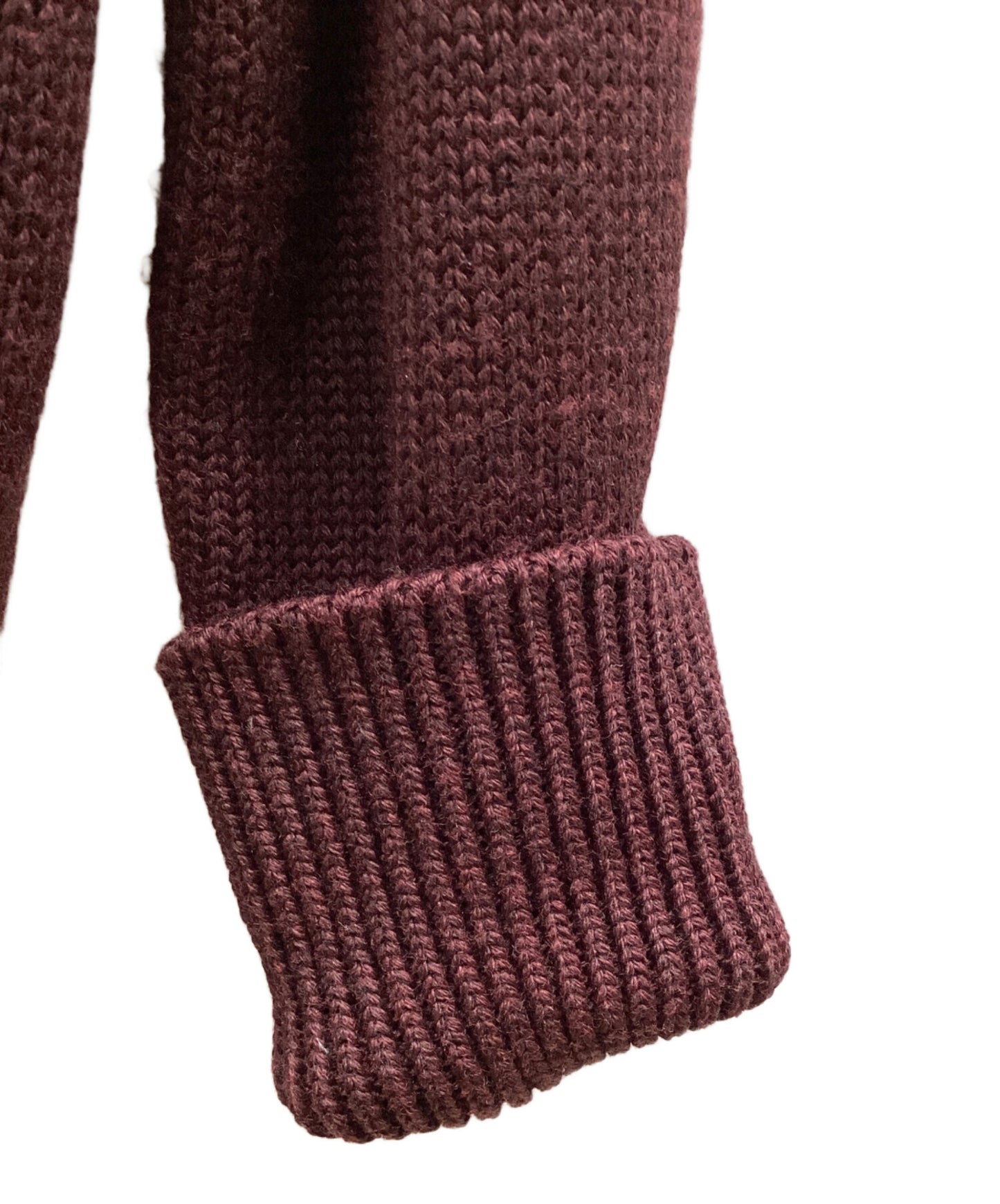 [Pre-owned] Vivienne Westwood man 00s Caveman Leather Elbow Patch Knit Cardigan 4347-5501