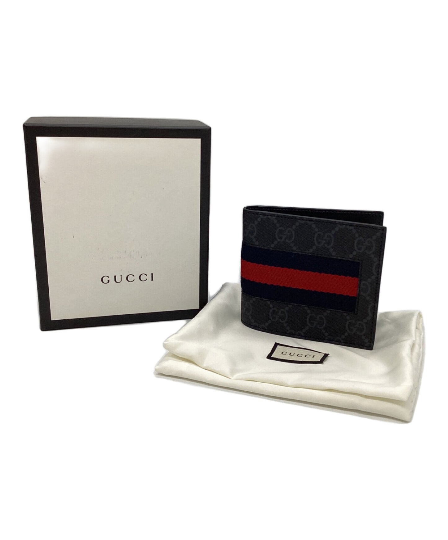 [Pre-owned] GUCCI NEW WEB TES Bifold wallet 408826