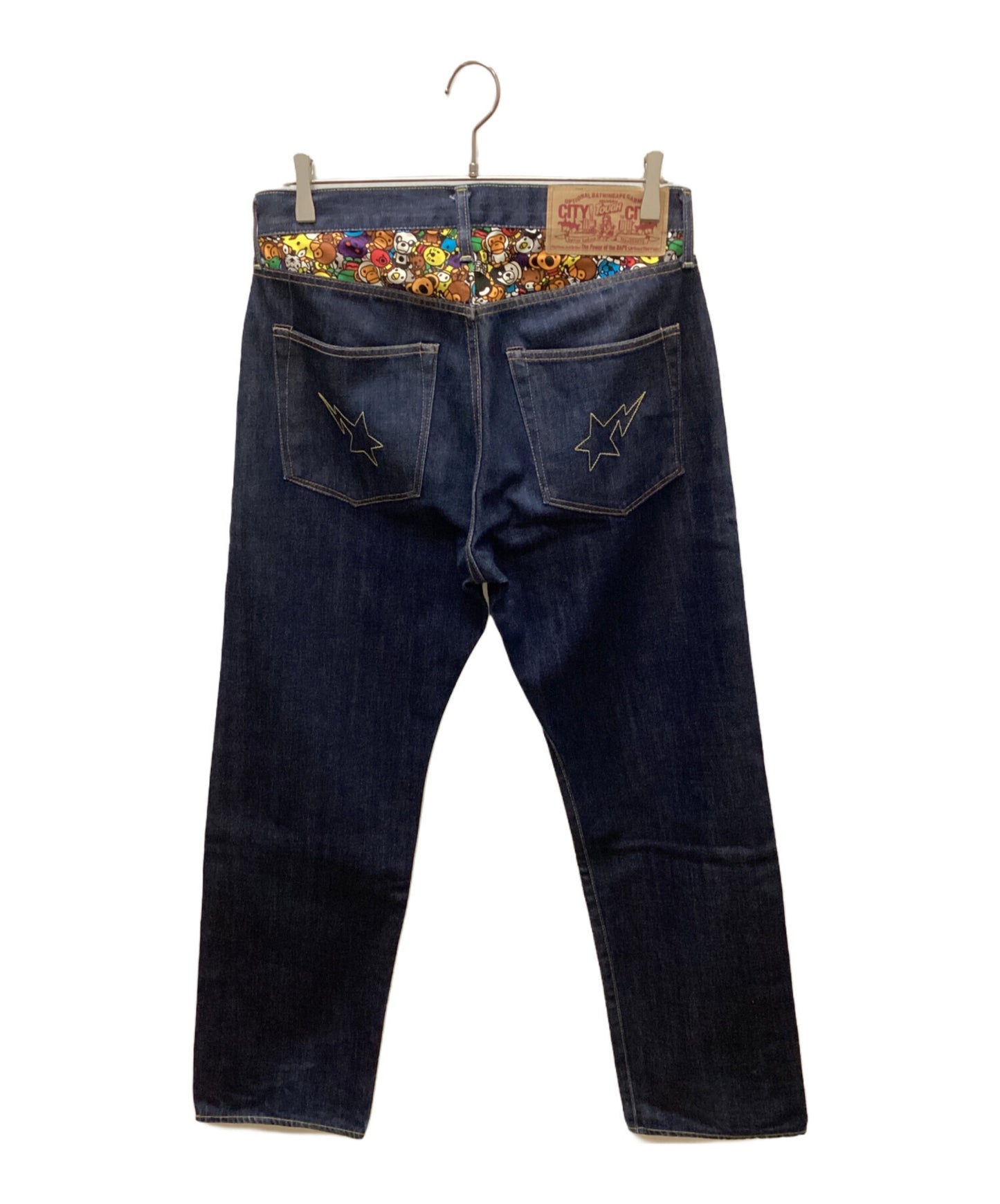 [Pre-owned] A BATHING APE MILO Animal Safari DENIM PANTS