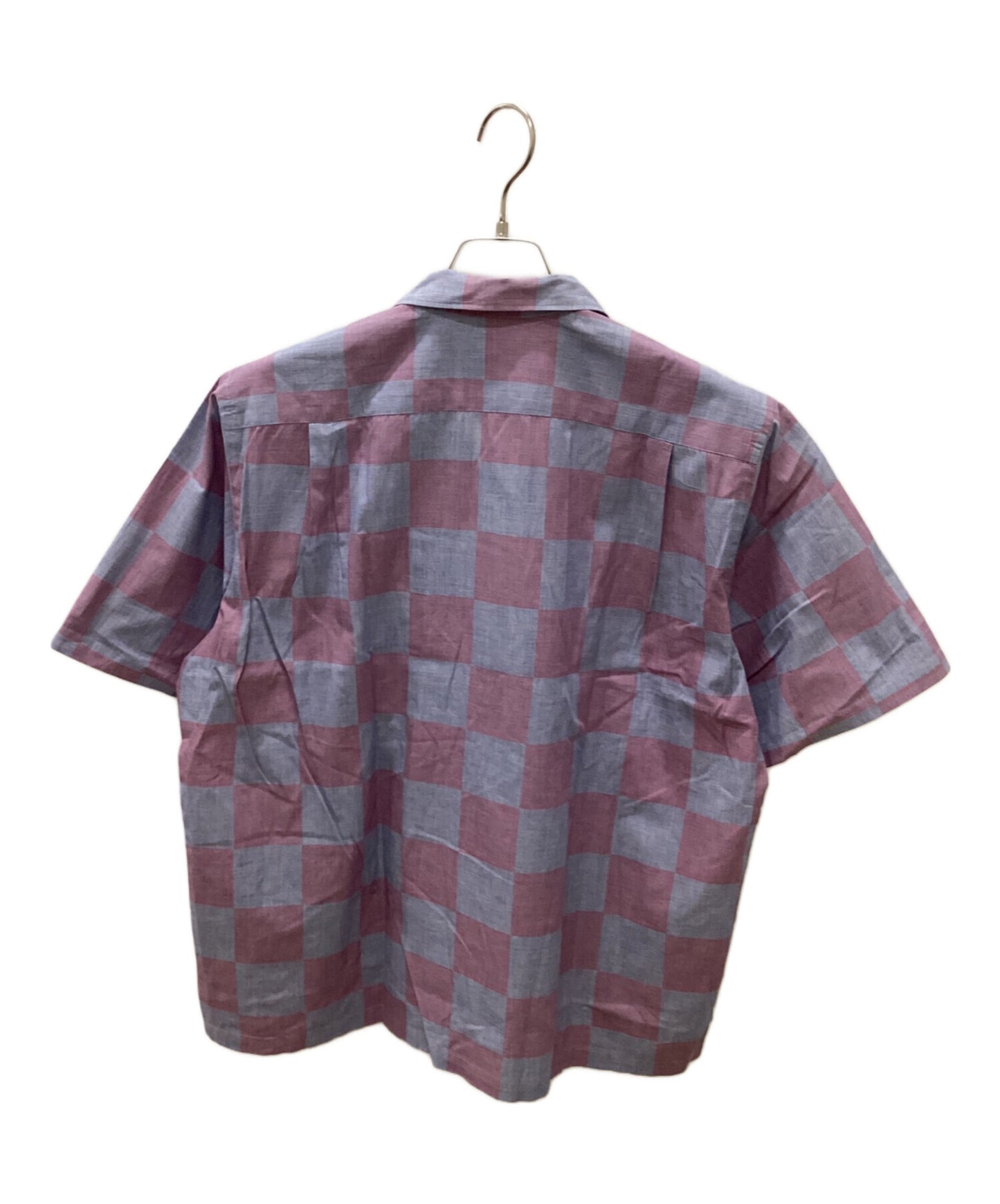 [Pre-owned] COMME des GARCONS HOMME 00' Open Collar Block Check Shirt HE-B082