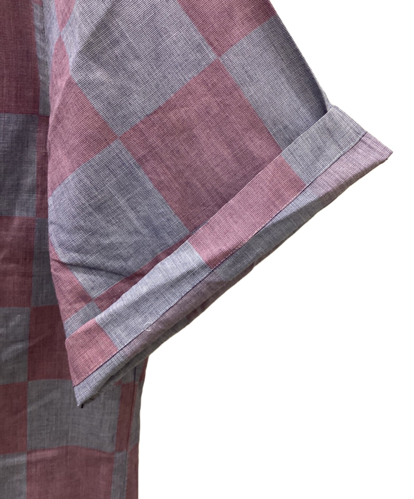 [Pre-owned] COMME des GARCONS HOMME 00' Open Collar Block Check Shirt HE-B082