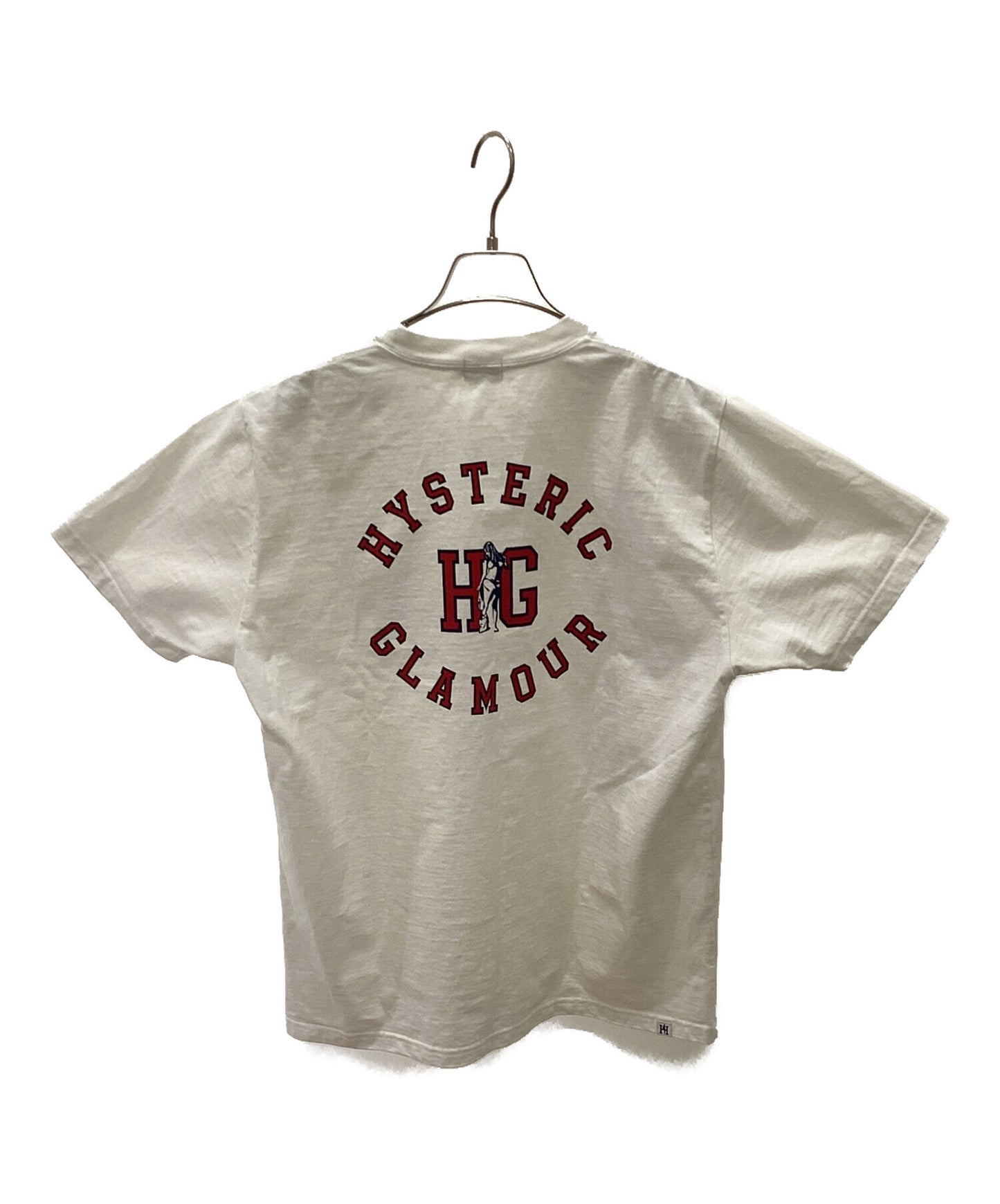 [Pre-owned] Hysteric Glamour Back Print Girl Woman Logo Pocket Crew Neck T-Shirt 0261CT05