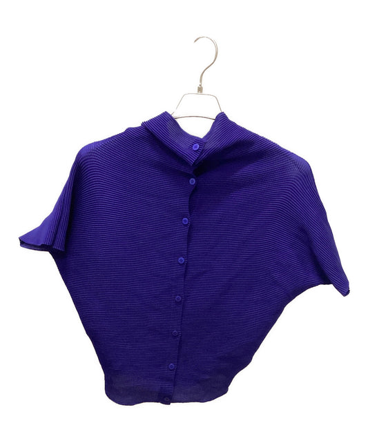 [Pre-owned] me ISSEY MIYAKE Waffle Pleated High Neck Short Sleeve Shirt MI73FO128