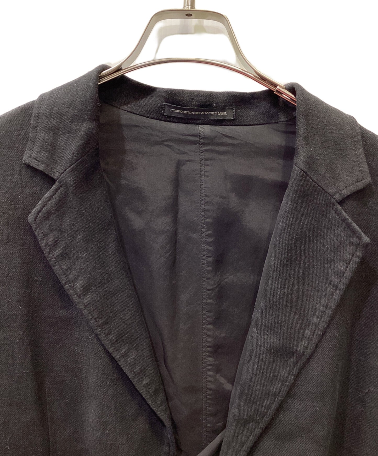 [Pre-owned] Y's VIYELLA LEFT 2 LAYER JACKET "Black YX-J11-300