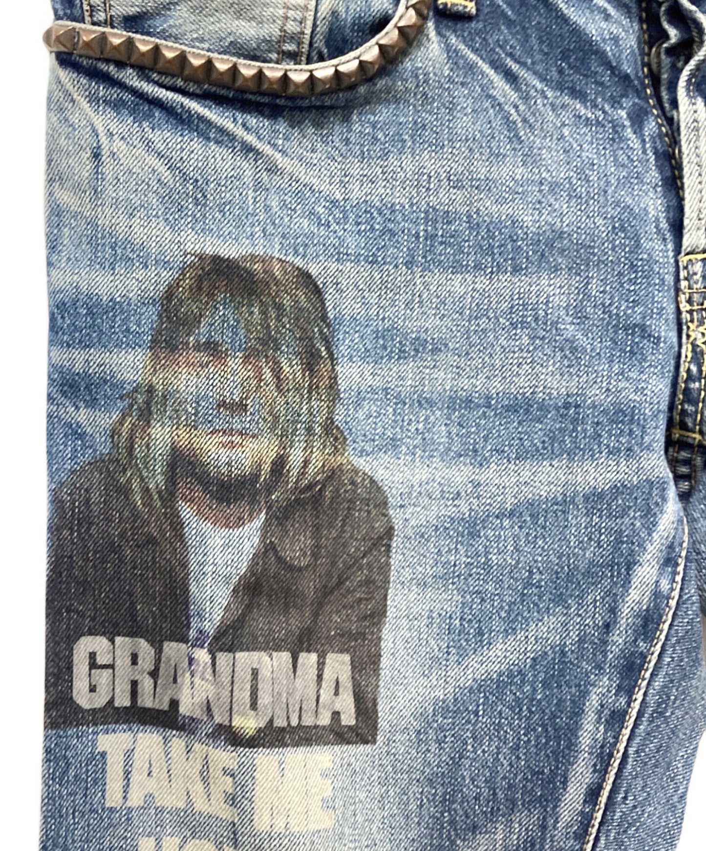 [Pre-owned] Hysteric Glamour Studded denim pants 0202-AP04